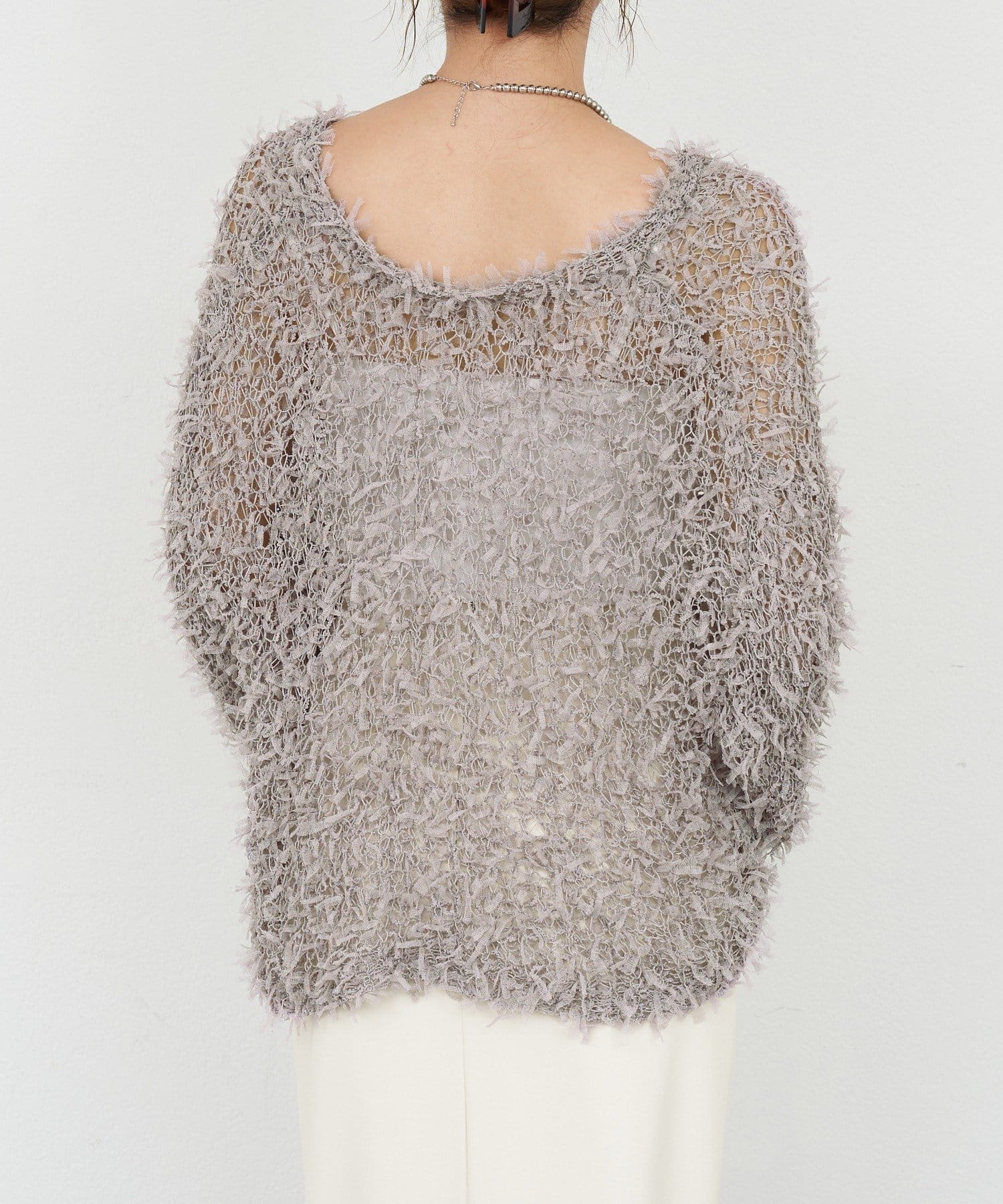 OUTLET(アウトレット) 【SHENERY】チュールヤーンネップカーディガン