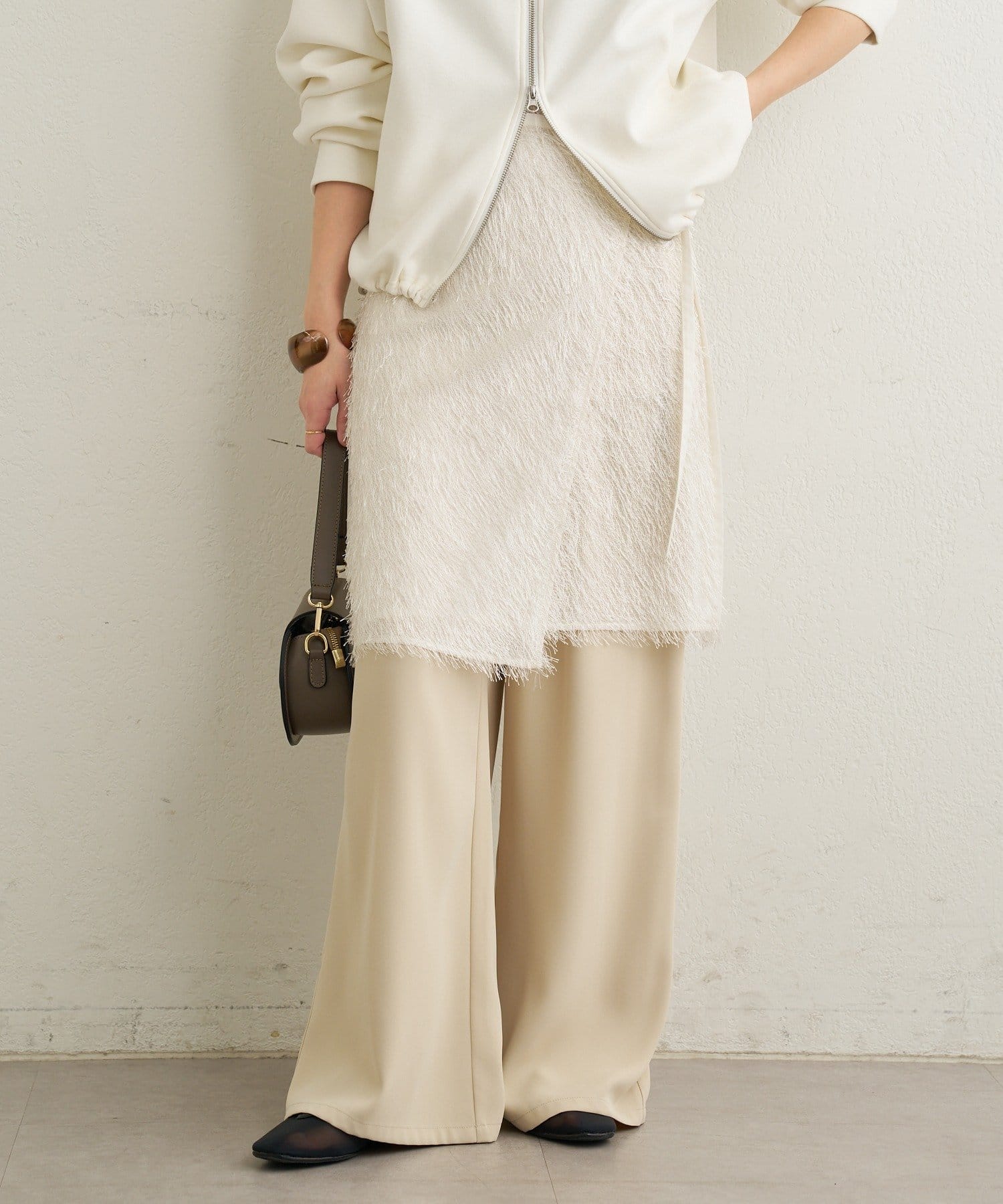 OUTLET(アウトレット) 【Omekashi】フリンジスカート