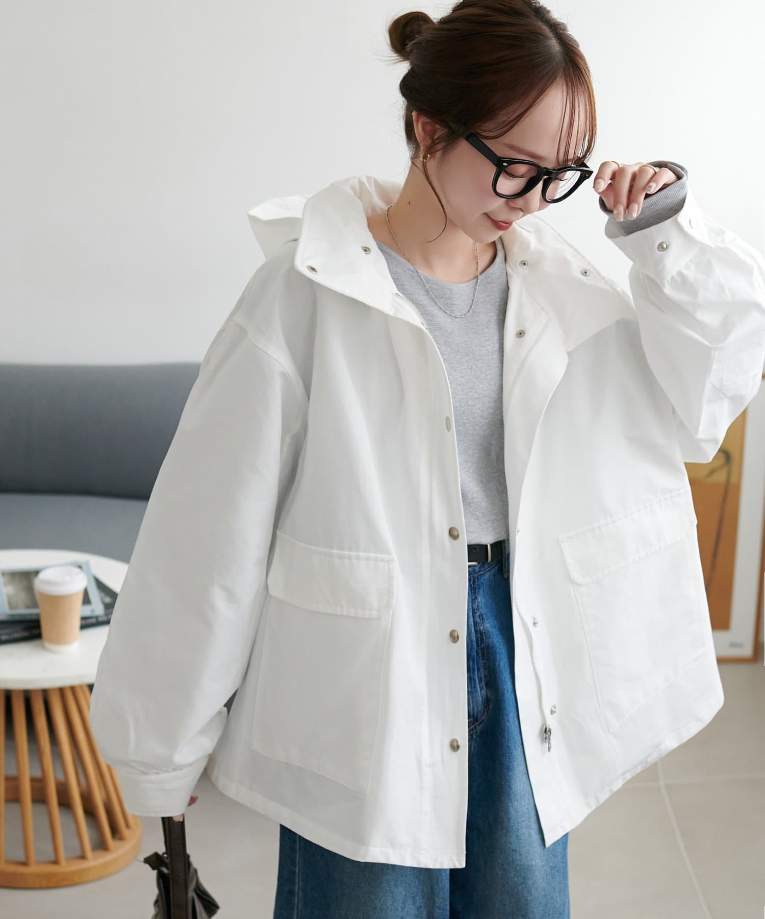 OUTLET(アウトレット) 【Discoat】2WAYフーディーブルゾン