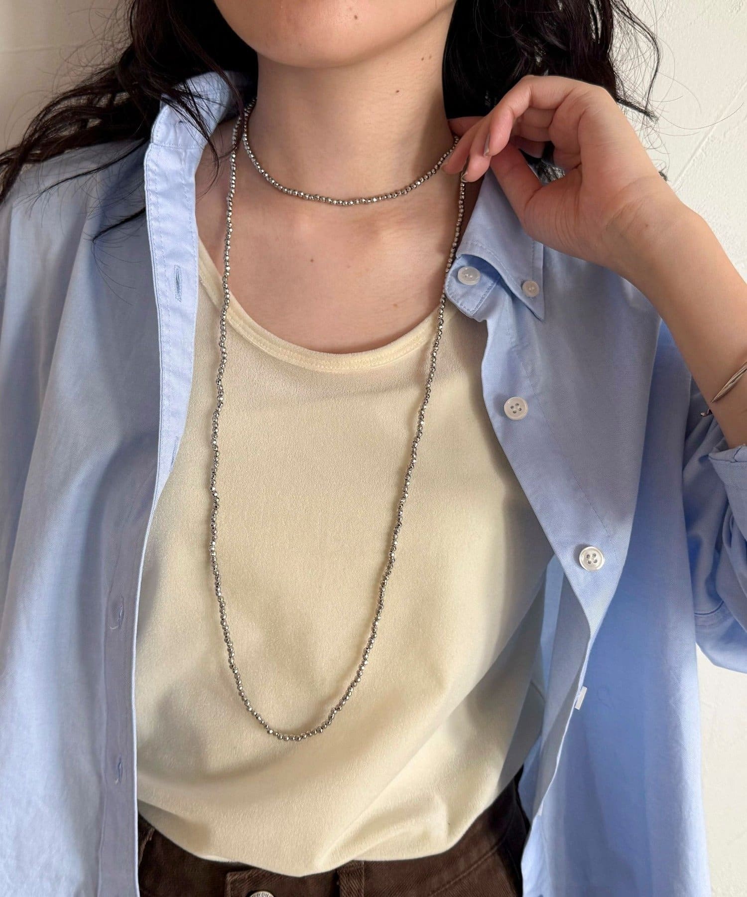 FREDY & GLOSTER(フレディ アンド グロスター) 小粒ビーズマンテルマルチネックレス