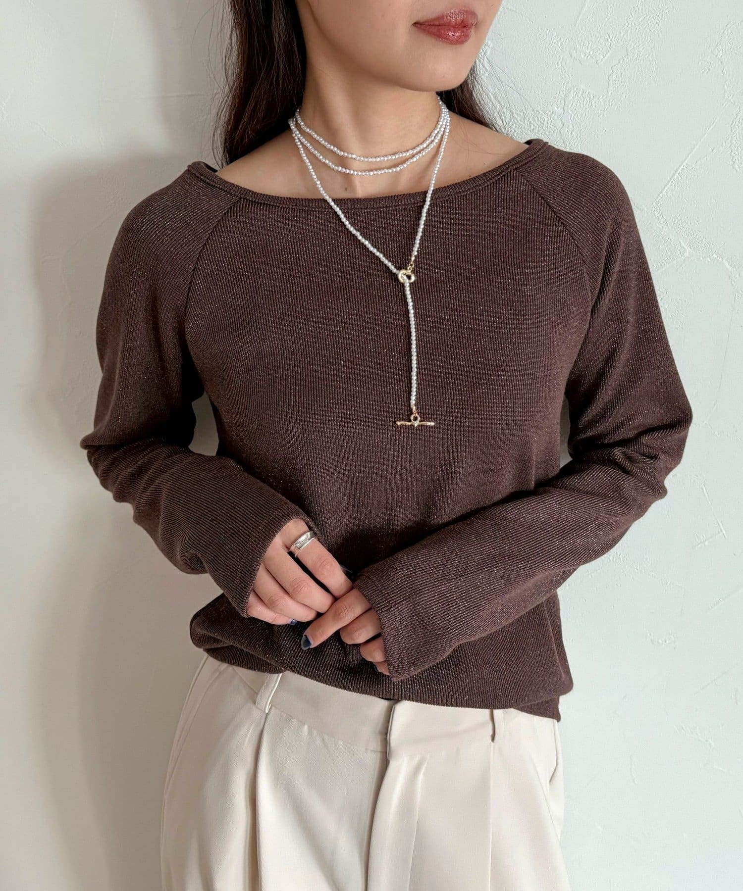 FREDY & GLOSTER(フレディ アンド グロスター) 小粒ビーズマンテルマルチネックレス