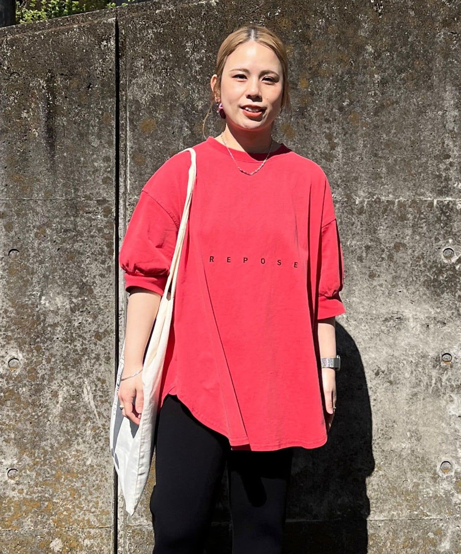 PUAL CE CIN(ピュアルセシン) 【＠yns628企画】ロゴ刺繍×プリント チュニックTシャツ