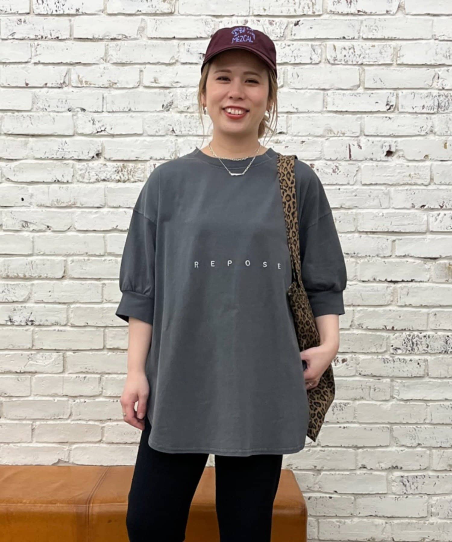 PUAL CE CIN(ピュアルセシン) 【＠yns628企画】ロゴ刺繍×プリント チュニックTシャツ