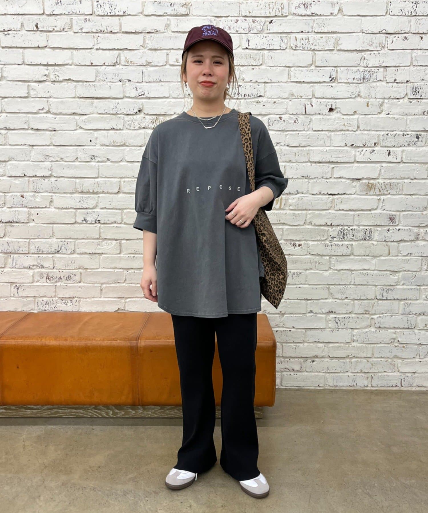 PUAL CE CIN(ピュアルセシン) 【＠yns628企画】ロゴ刺繍×プリント チュニックTシャツ