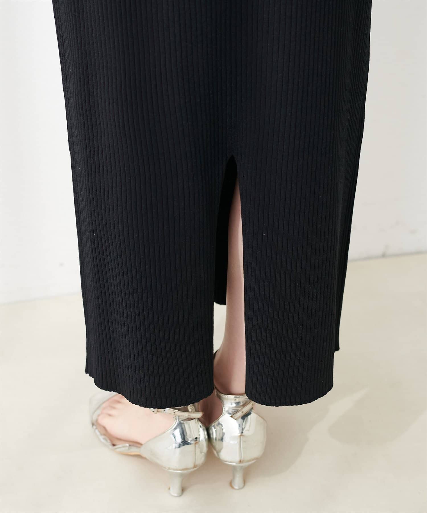 natural couture(ナチュラルクチュール) 【セットフェア対象】UVカット付きリブニットタイトスカート