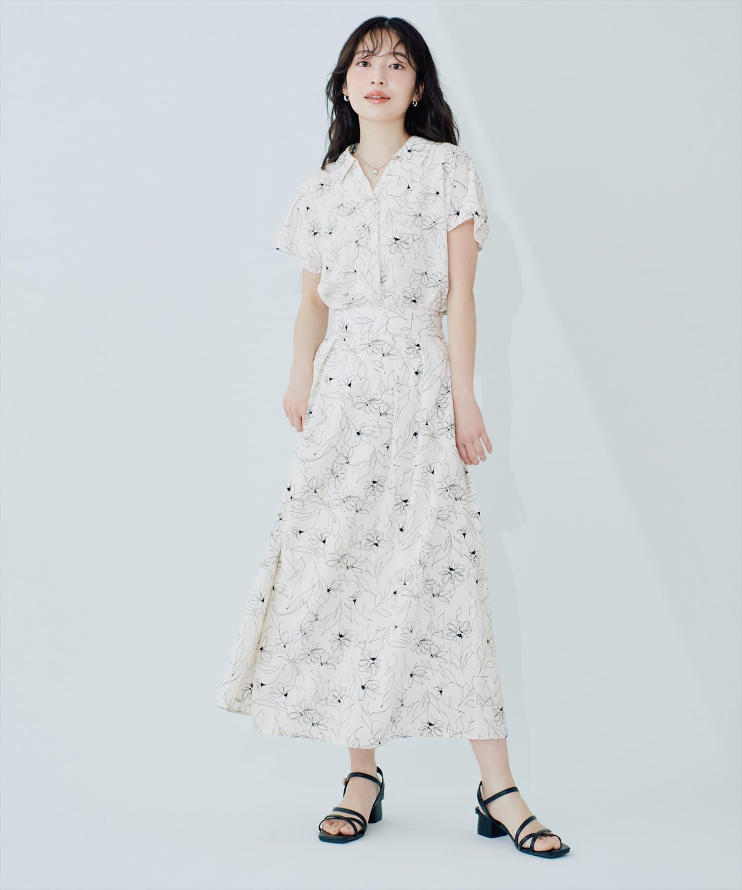 natural couture(ナチュラルクチュール) 【セットフェア対象】長さ変えられる涼しげスカート