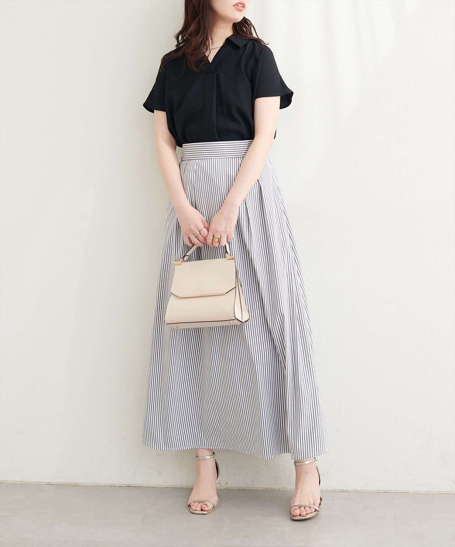 natural couture(ナチュラルクチュール) 【セットフェア対象】長さ変えられる涼しげスカート