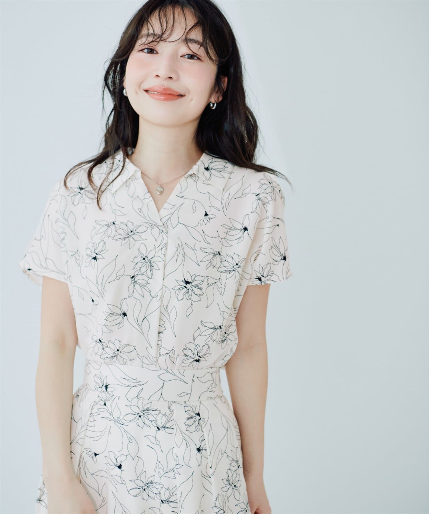 natural couture(ナチュラルクチュール) 【セットフェア対象】涼しげスキッパーブラウス