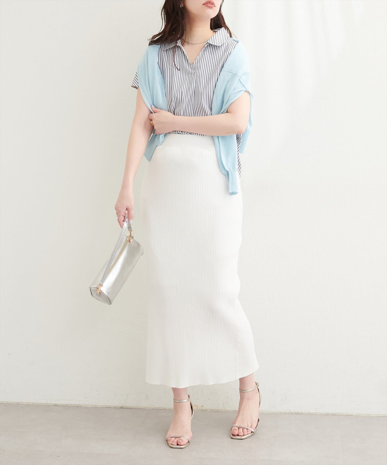 natural couture(ナチュラルクチュール) 【セットフェア対象】涼しげスキッパーブラウス