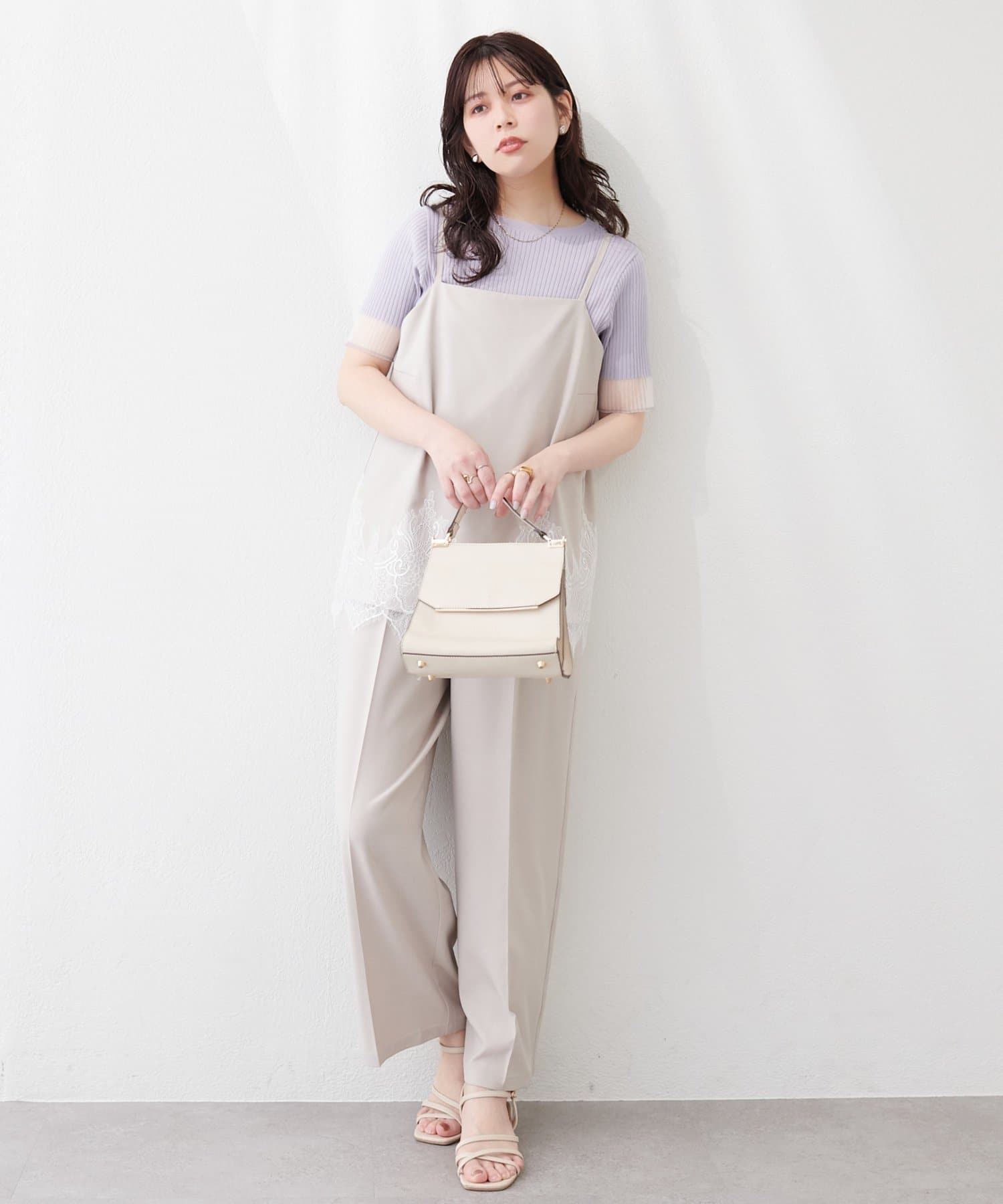 natural couture(ナチュラルクチュール) 〈osono〉レイヤード風サロペ