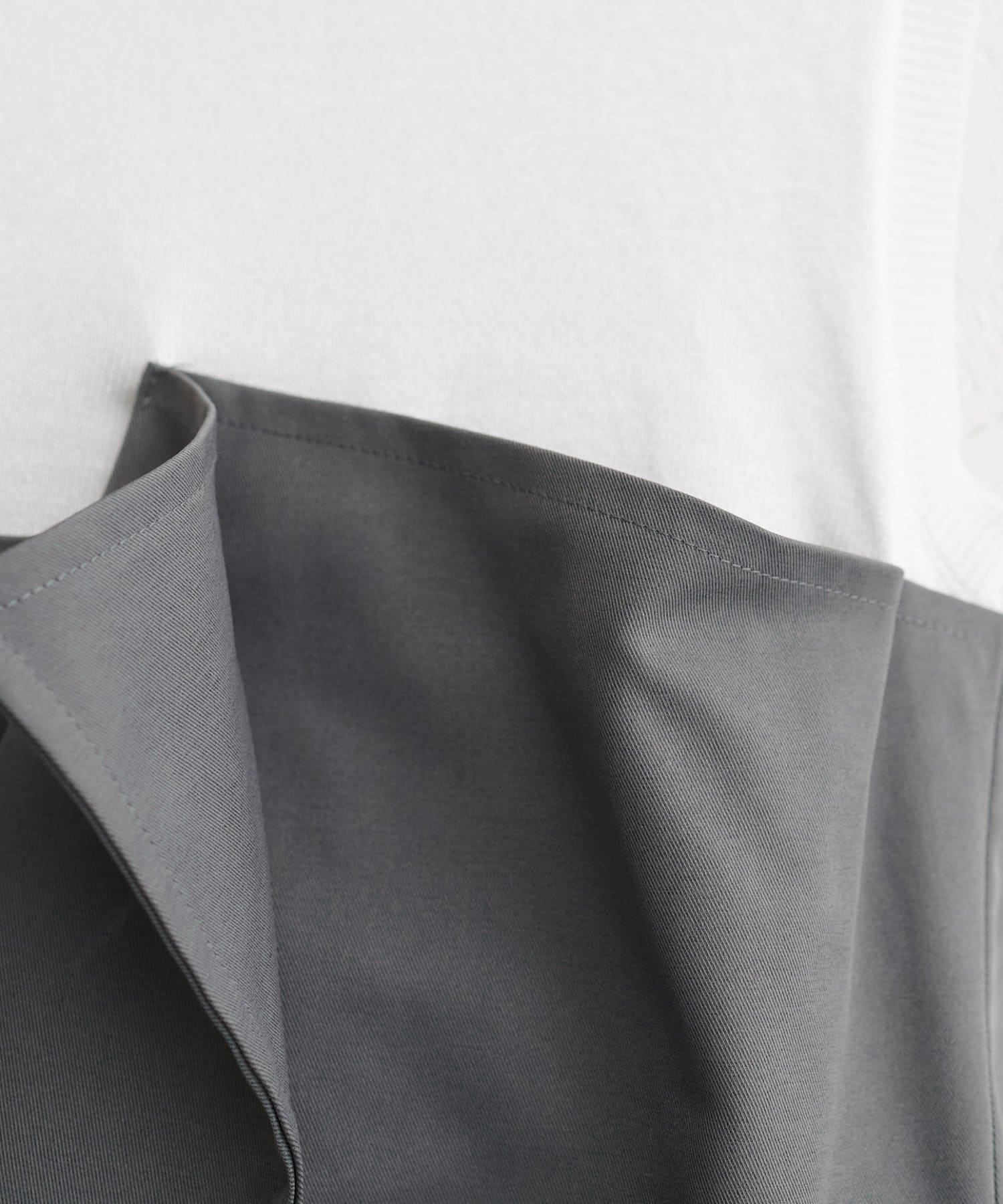 natural couture(ナチュラルクチュール) 〈mizumami〉ニット×ビスチェドッキングTOPS