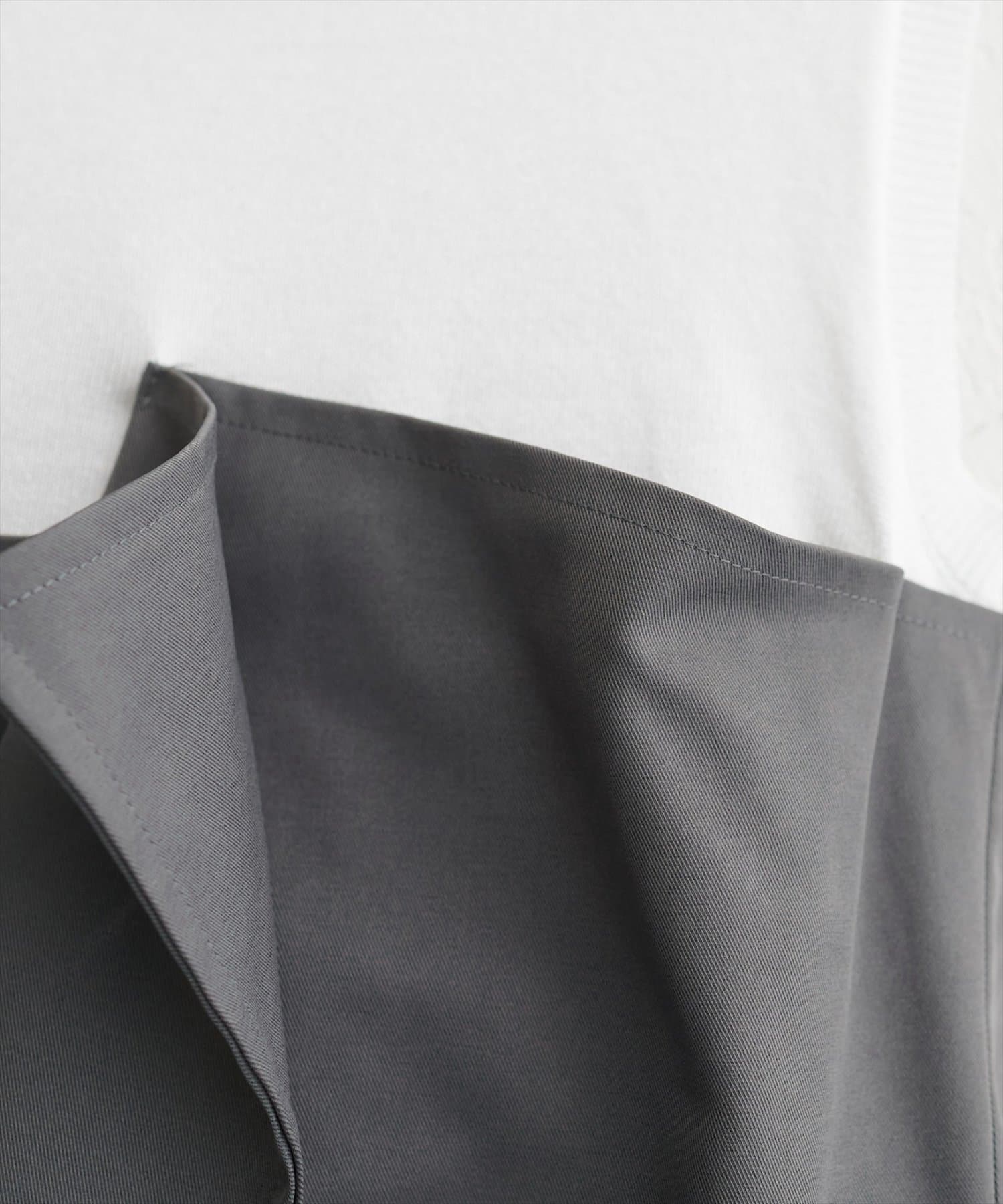 natural couture(ナチュラルクチュール) 〈mizumami〉ニット×ビスチェドッキングTOPS