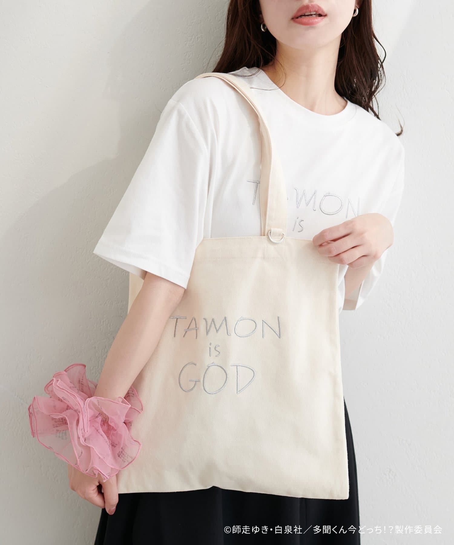 natural couture(ナチュラルクチュール) 〈多聞くん今どっち！？コラボ〉TAMON IS GODキャンバストート