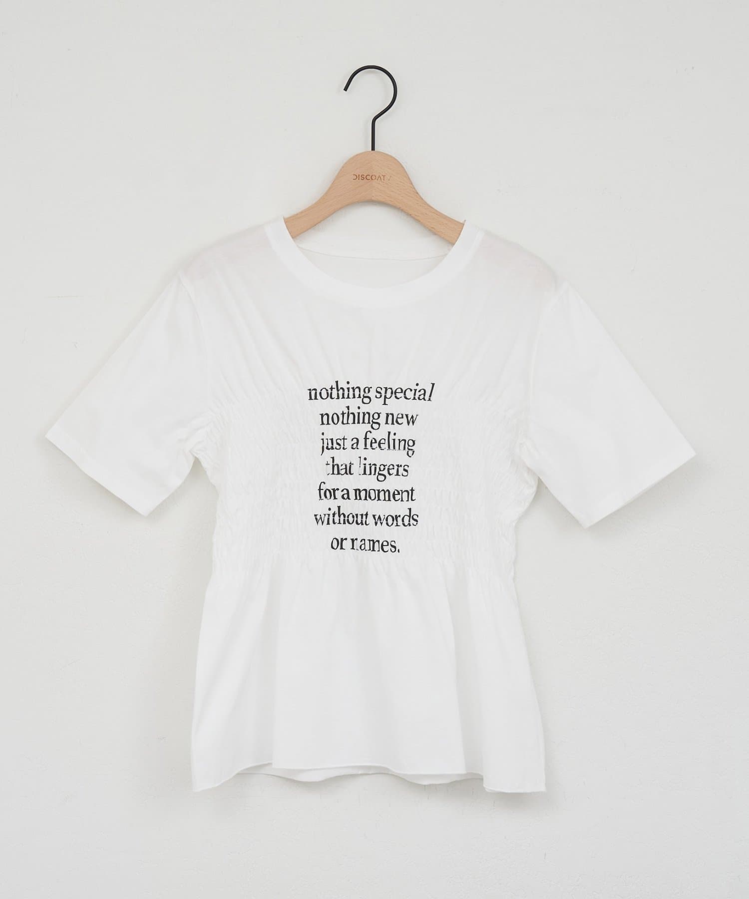 DISCOAT(ディスコート) シャーリングロゴTシャツ