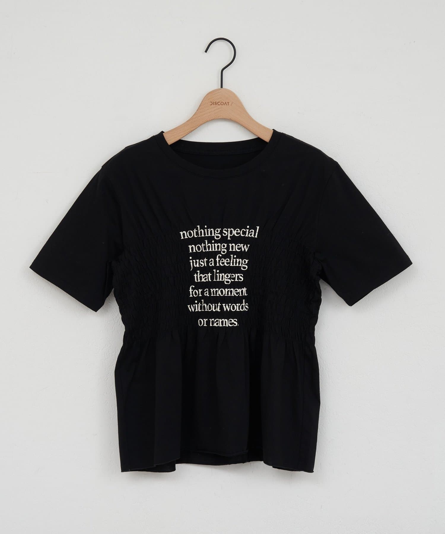 DISCOAT(ディスコート) シャーリングロゴTシャツ