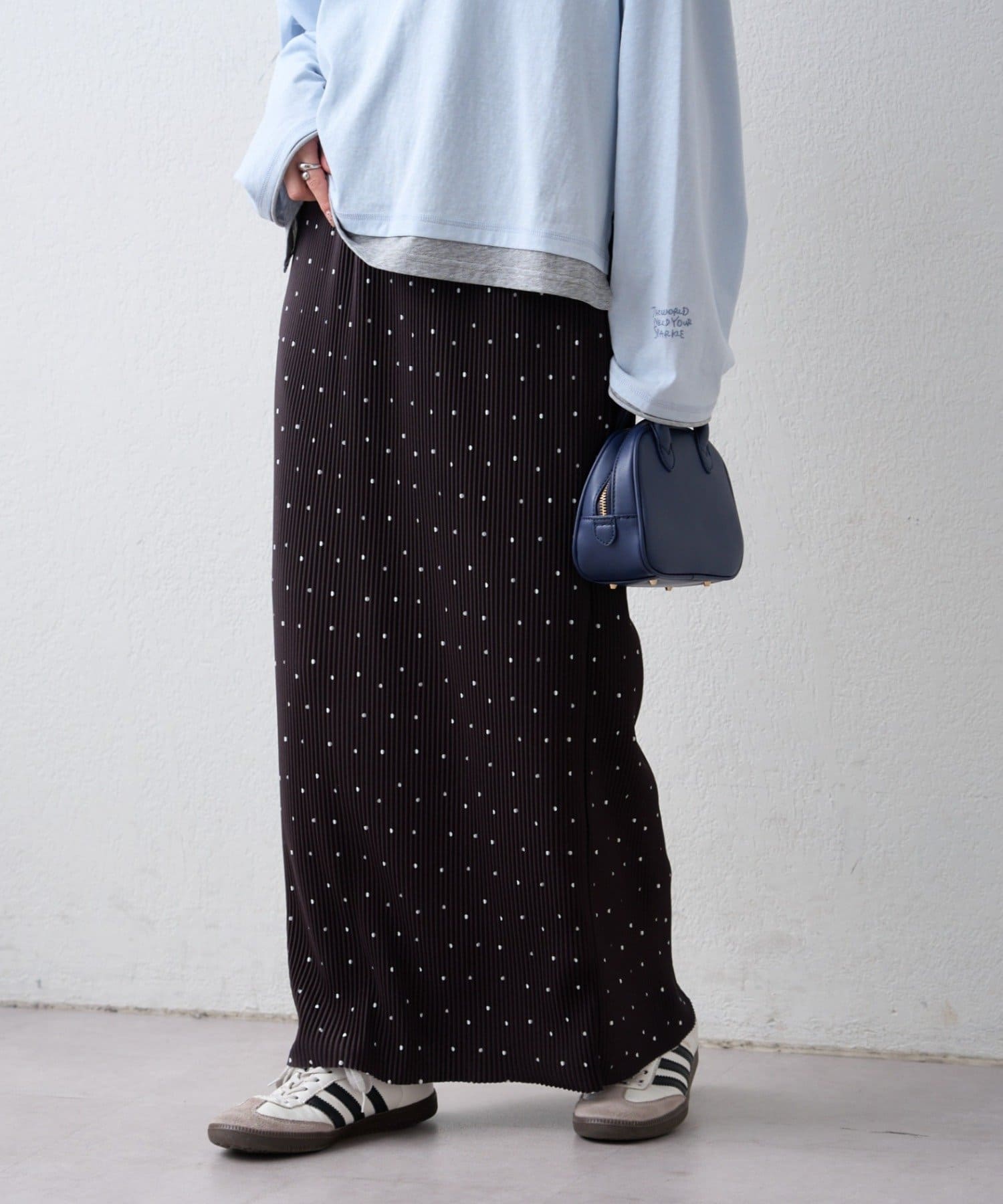 CIAOPANIC TYPY(チャオパニックティピー) カットプリーツウエスト紐Iラインスカート