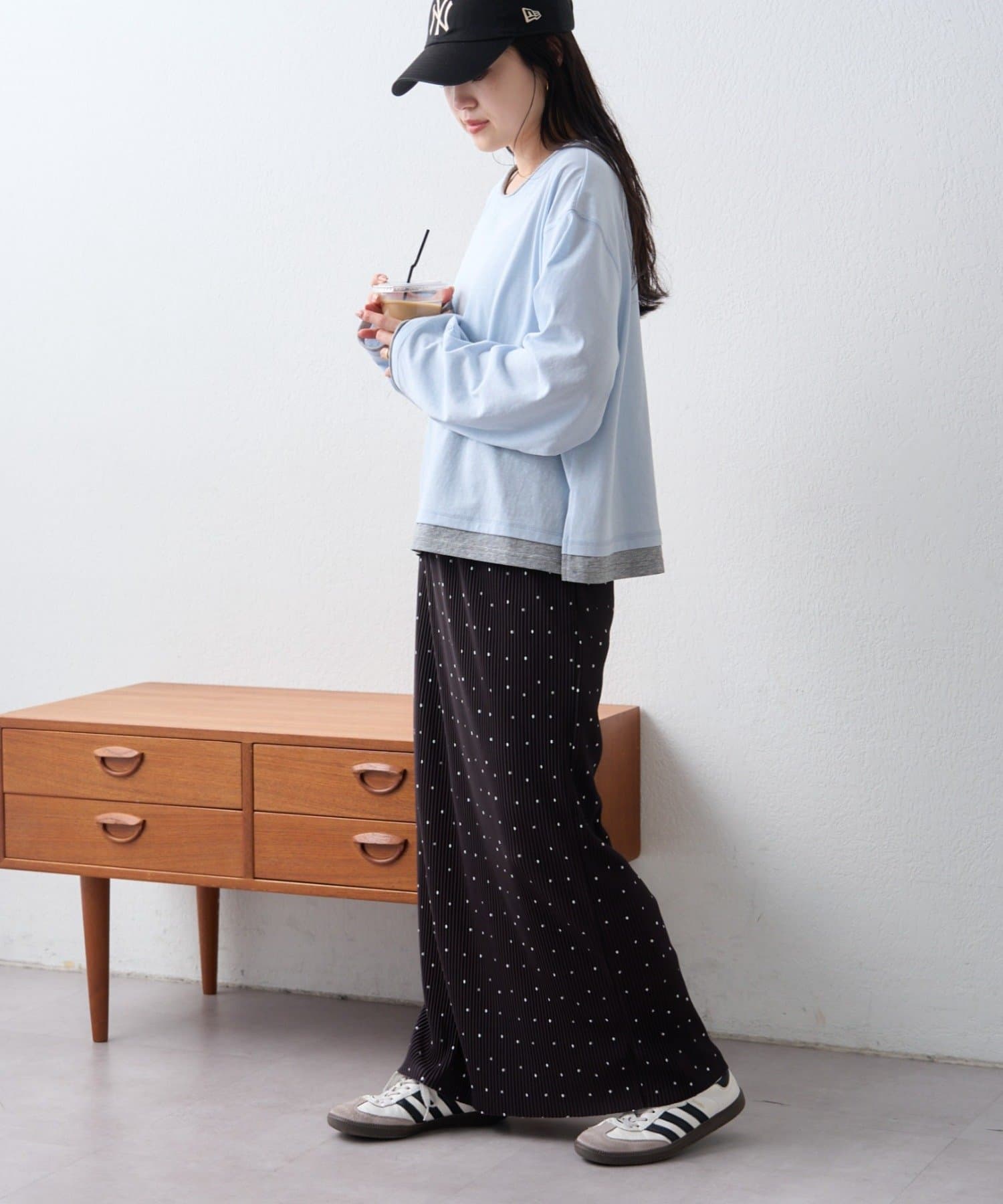 CIAOPANIC TYPY(チャオパニックティピー) カットプリーツウエスト紐Iラインスカート