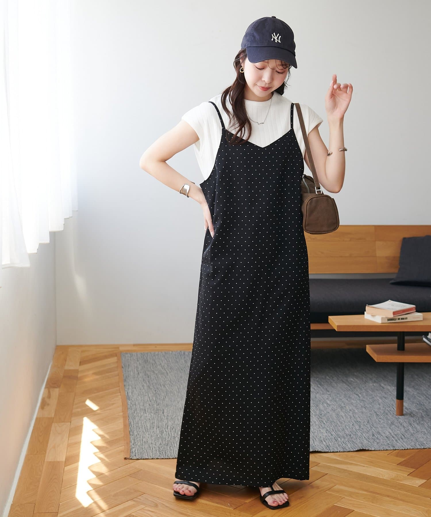 DISCOAT(ディスコート) 【WEB限定】マキシキャミドットワンピース