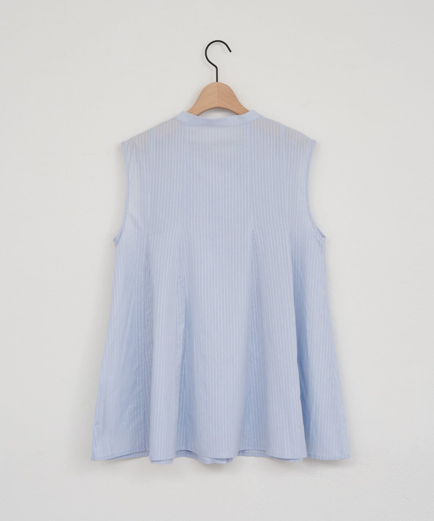 DISCOAT(ディスコート) 【WEB限定】ノーカラーフレアシャツ