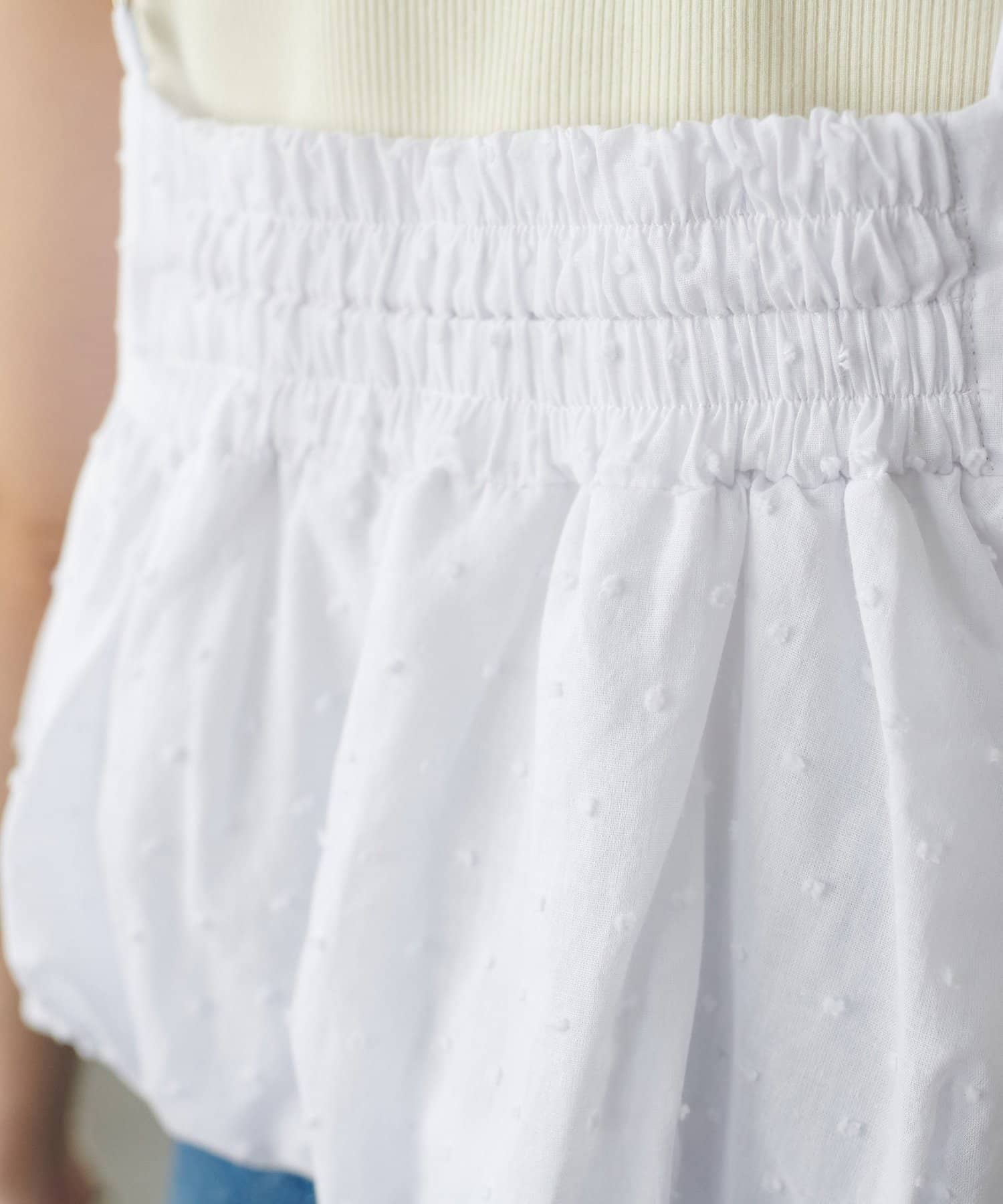 DISCOAT(ディスコート) 【WEB限定】生地ドットバルーンビスチェ