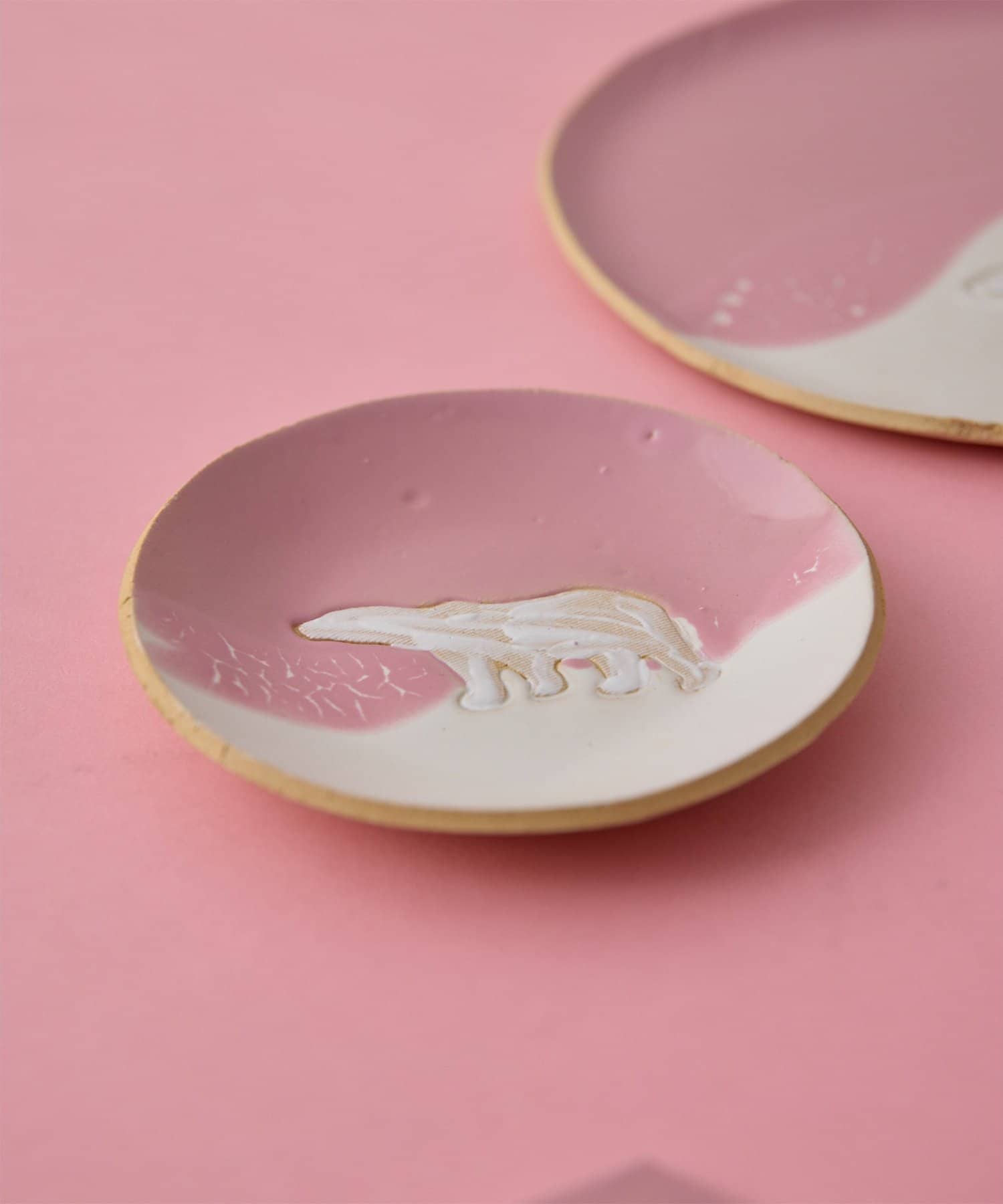 Whim Gazette(ウィム ガゼット) teto ceramics/《別注》シロクマ桜ソーサー