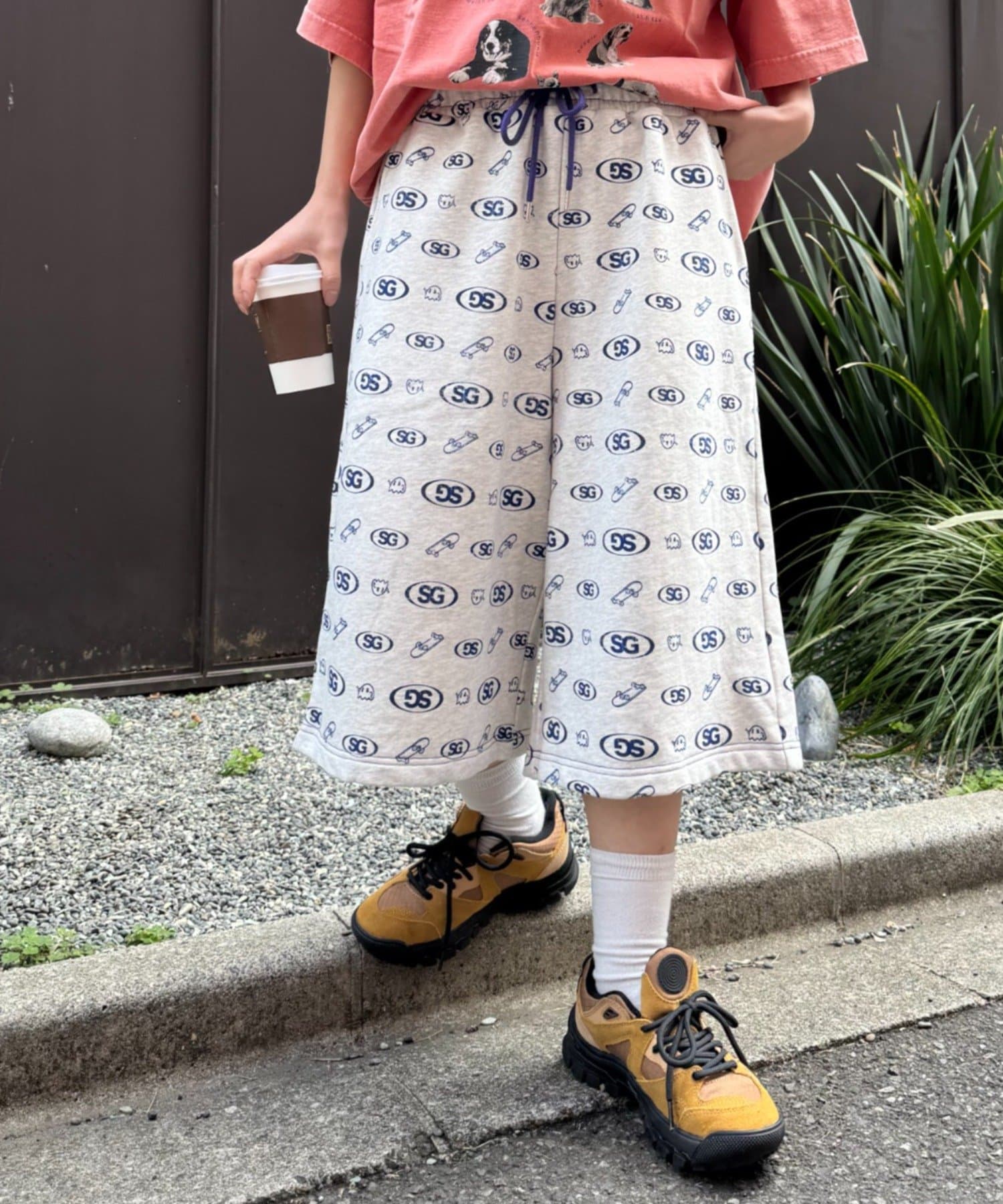 CIAOPANIC TYPY(チャオパニックティピー) 【SOUNDS GOOOOD】総柄スウェットハーフパンツ