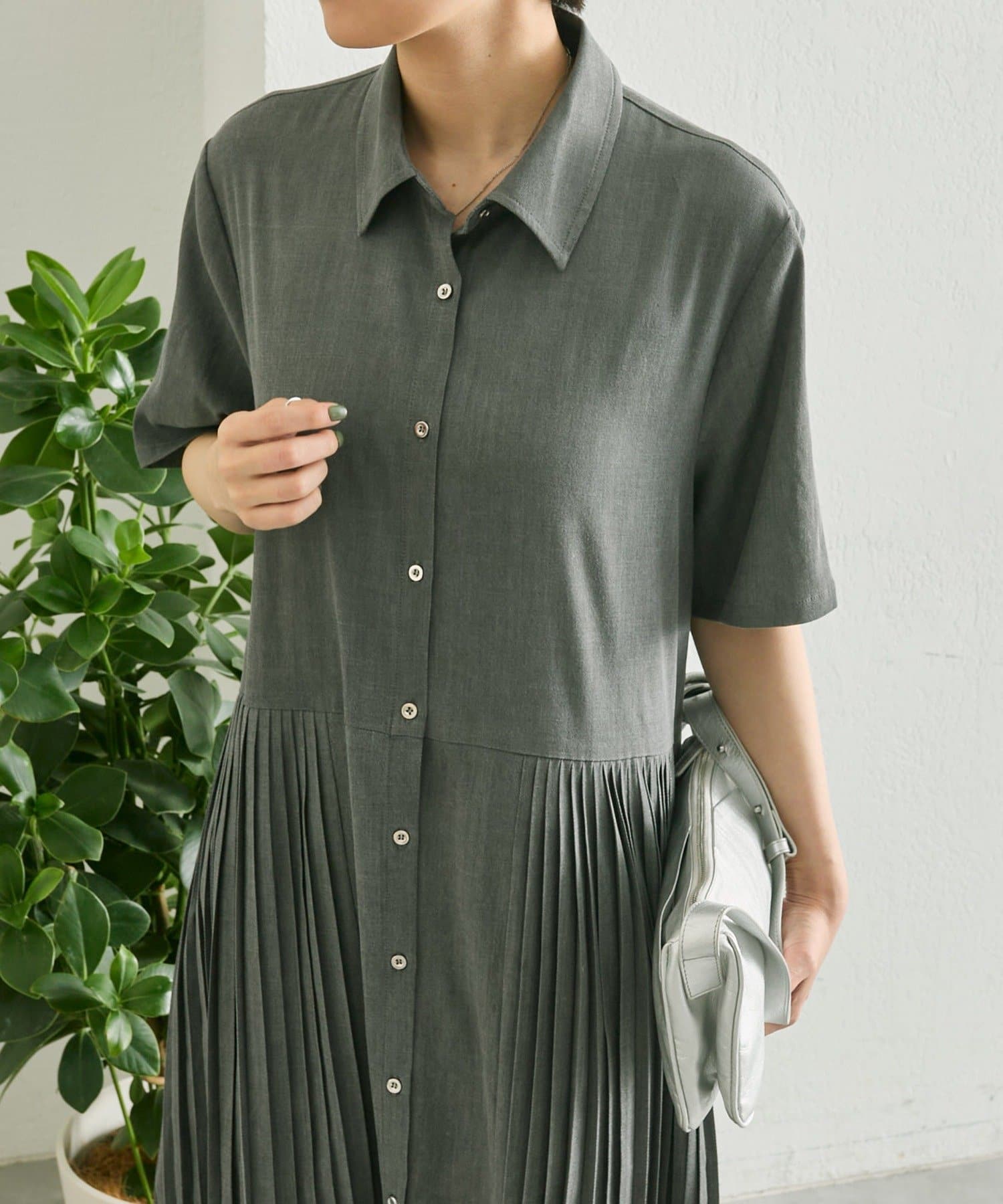 ear PAPILLONNER(イア パピヨネ) 《リラックス》デニムプリーツワンピース【SUM1 STYLE(スミスタイル)】