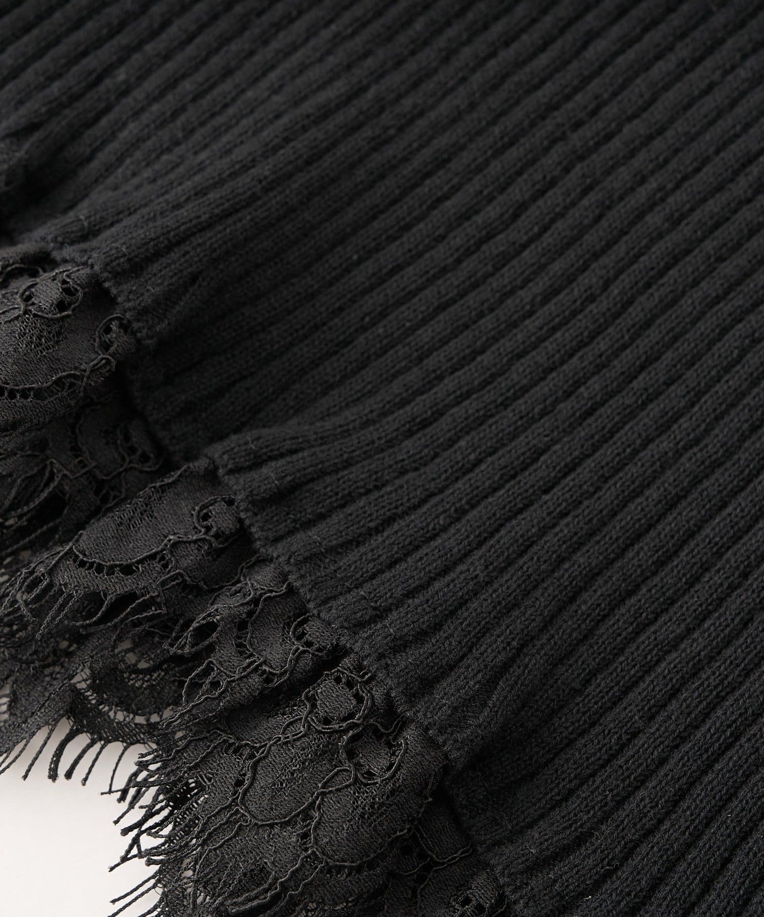 RIVE DROITE(リヴドロワ) 予約【セットアップ対応可】レースヘムスリーブレスニット