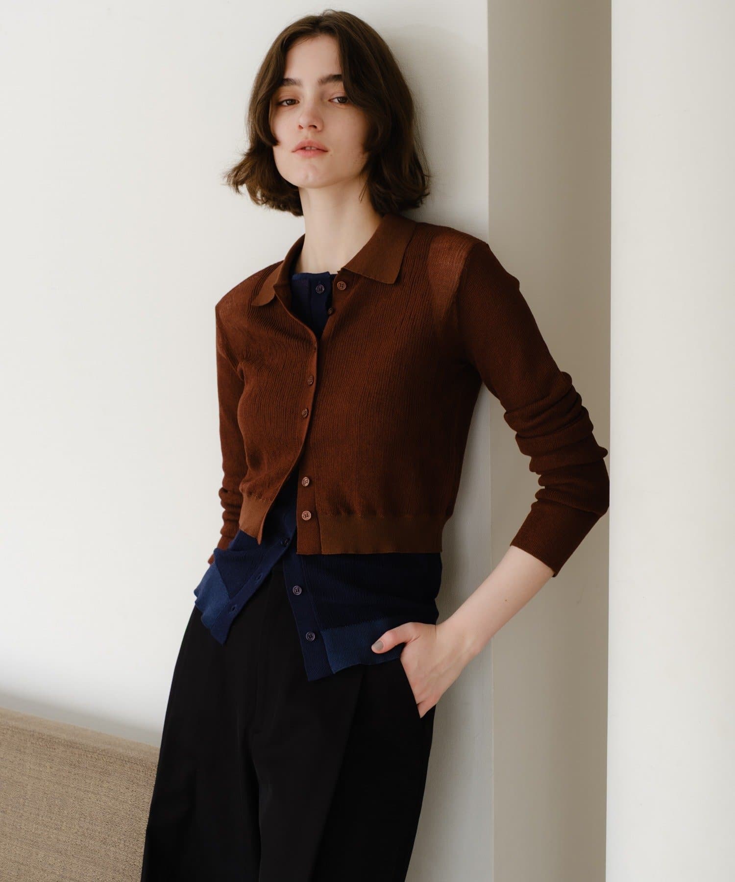 SHENERY(シーナリー) シアー襟付きニット＆タンクSET