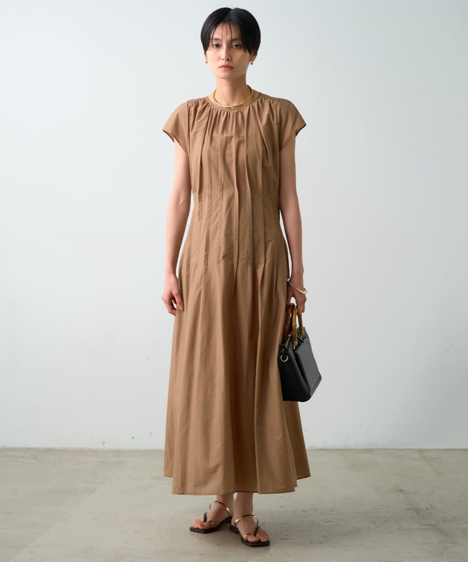 LOUNGEDRESS(ラウンジドレス) タックフレアワンピース