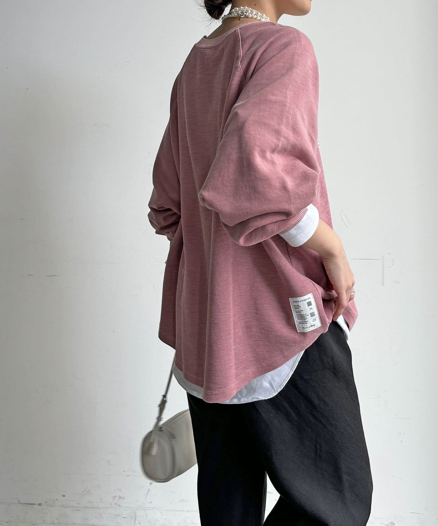 DOUDOU(ドゥドゥ) 【WEB限定】スラブ天竺ロゴロンTEE