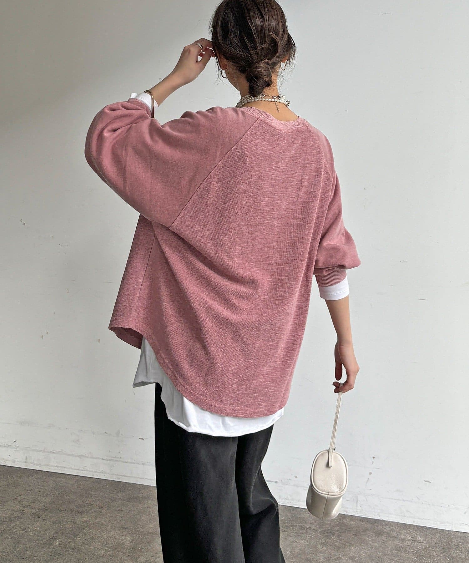 DOUDOU(ドゥドゥ) 【WEB限定】スラブ天竺ロゴロンTEE