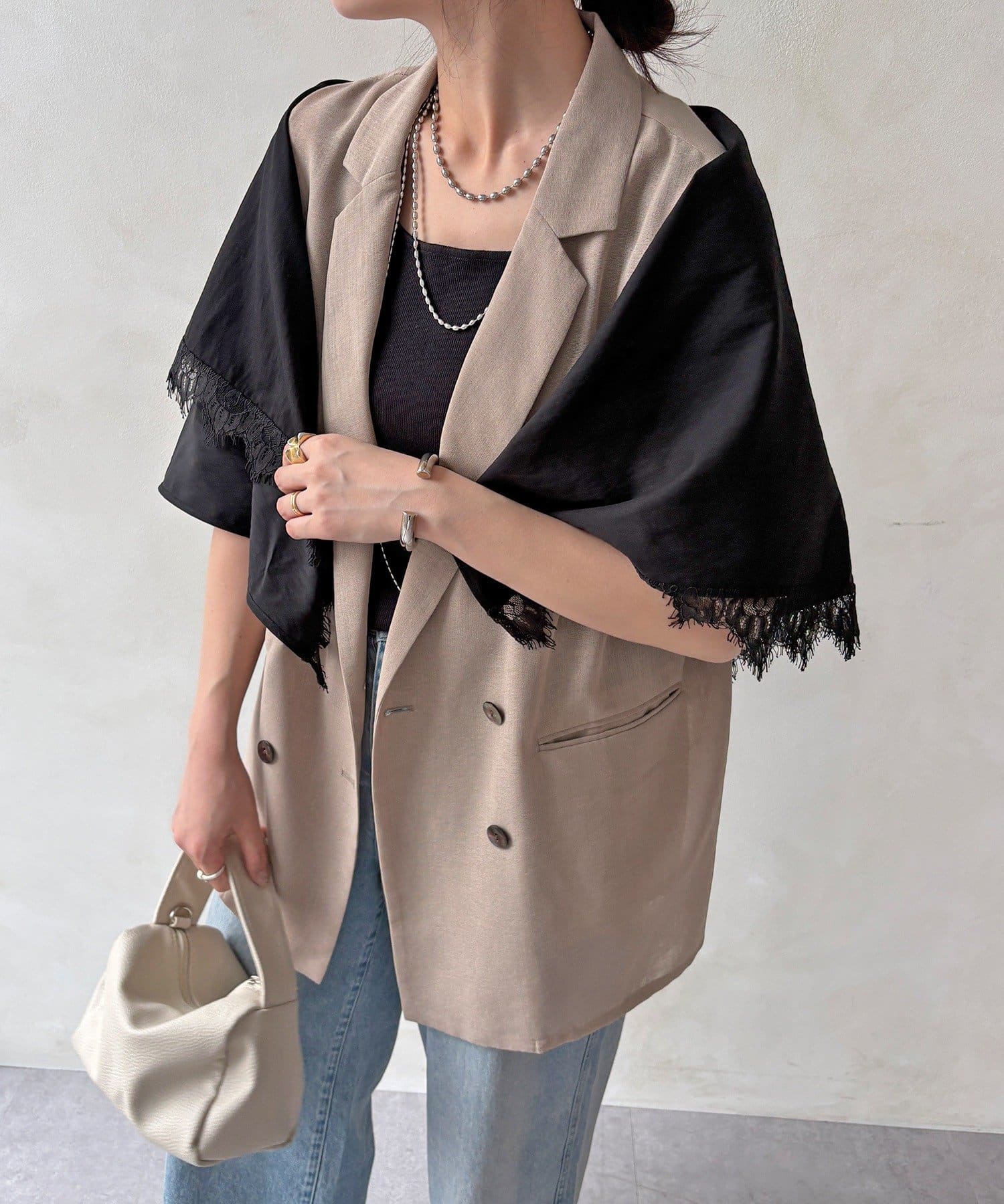 DOUDOU(ドゥドゥ) レーストリミングマルチWAYストール