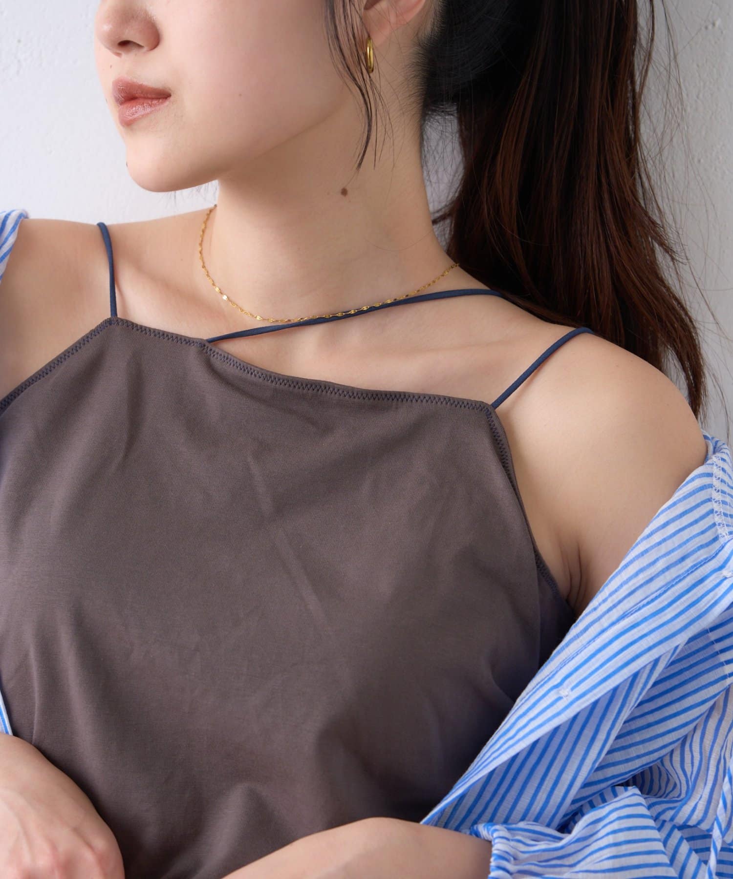 CIAOPANIC TYPY(チャオパニックティピー) 【吸水速乾】2way配色カップ付きキャミソール