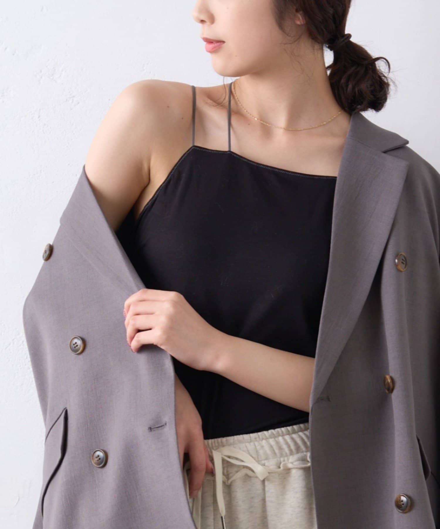 CIAOPANIC TYPY(チャオパニックティピー) 【吸水速乾】2way配色カップ付きキャミソール