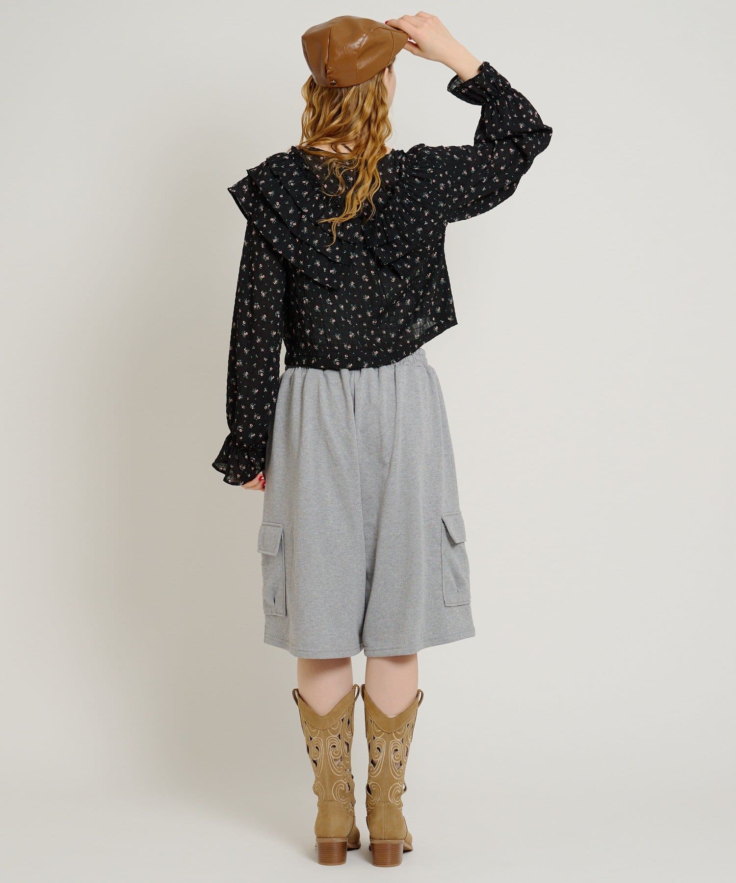 w closet(ダブルクローゼット) 2wayフリルブラウス