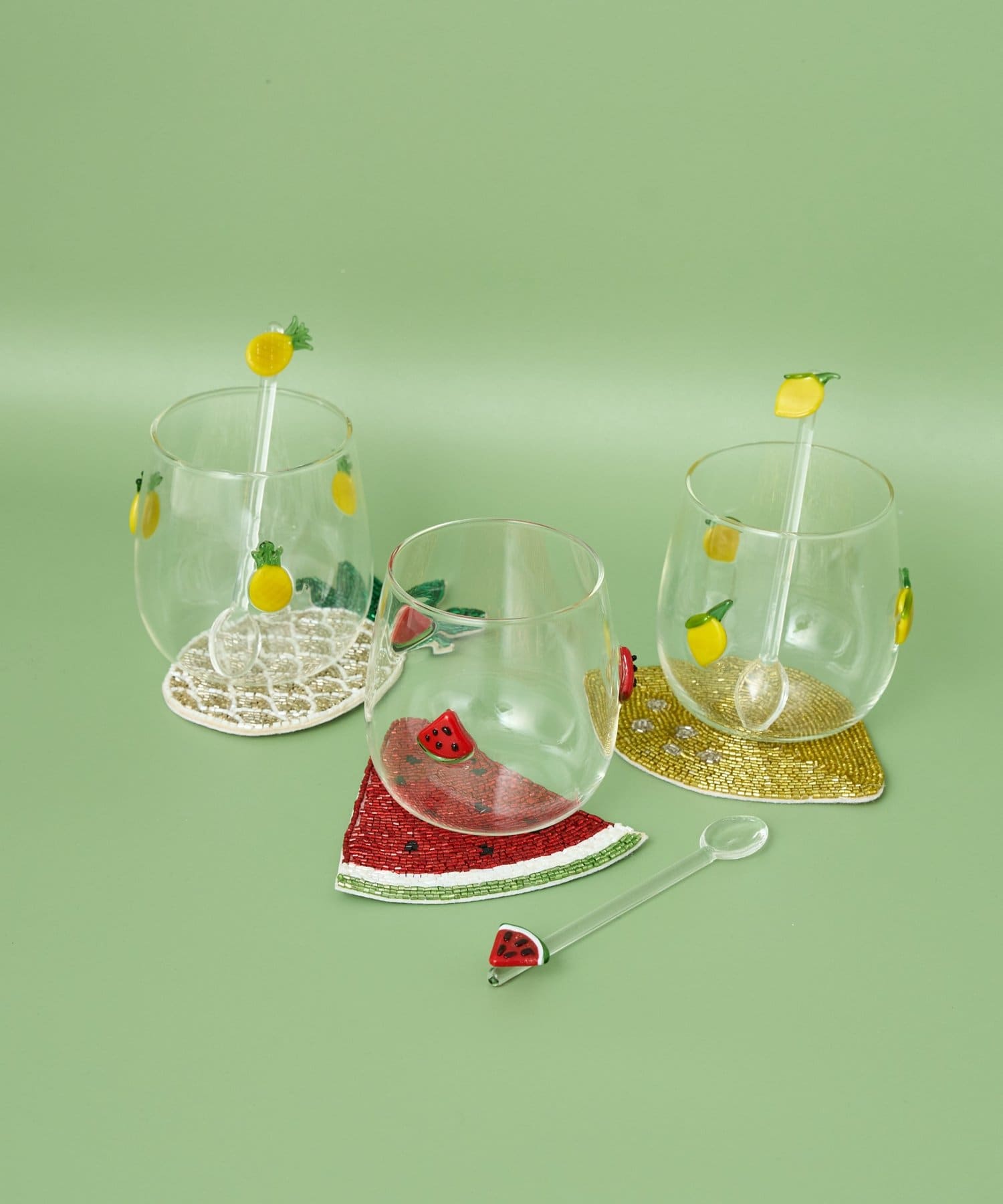 BIRTHDAY BAR(バースデイバー) フルーツモチーフ ガラススプーン　耐熱性