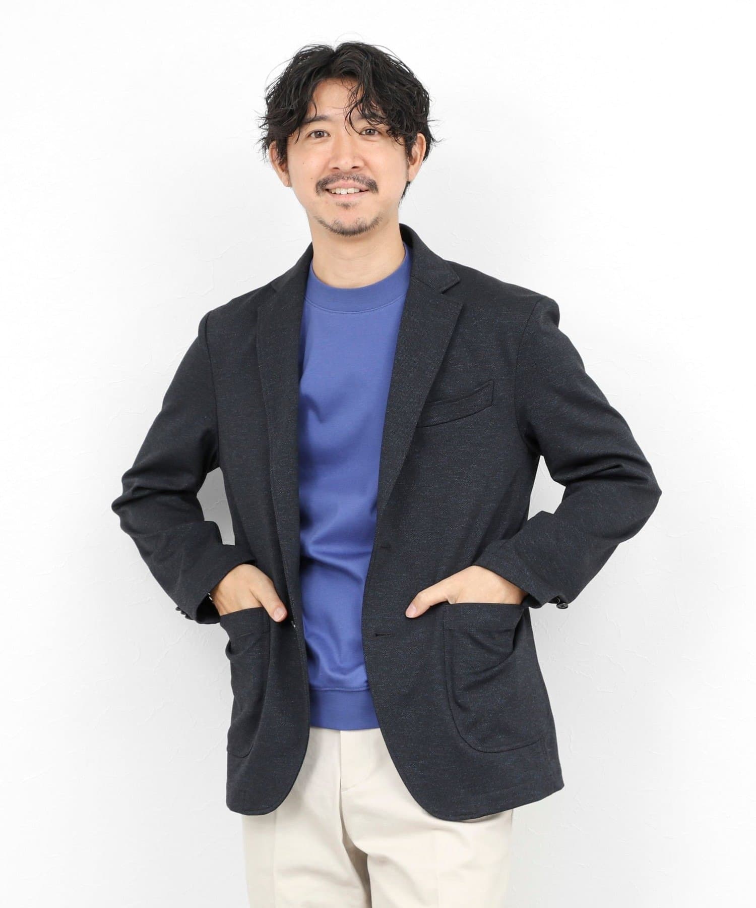 NOLLEY'S(ノーリーズ) 《ビジカジ対応》シルケットスムース クルーネックドレスTシャツ