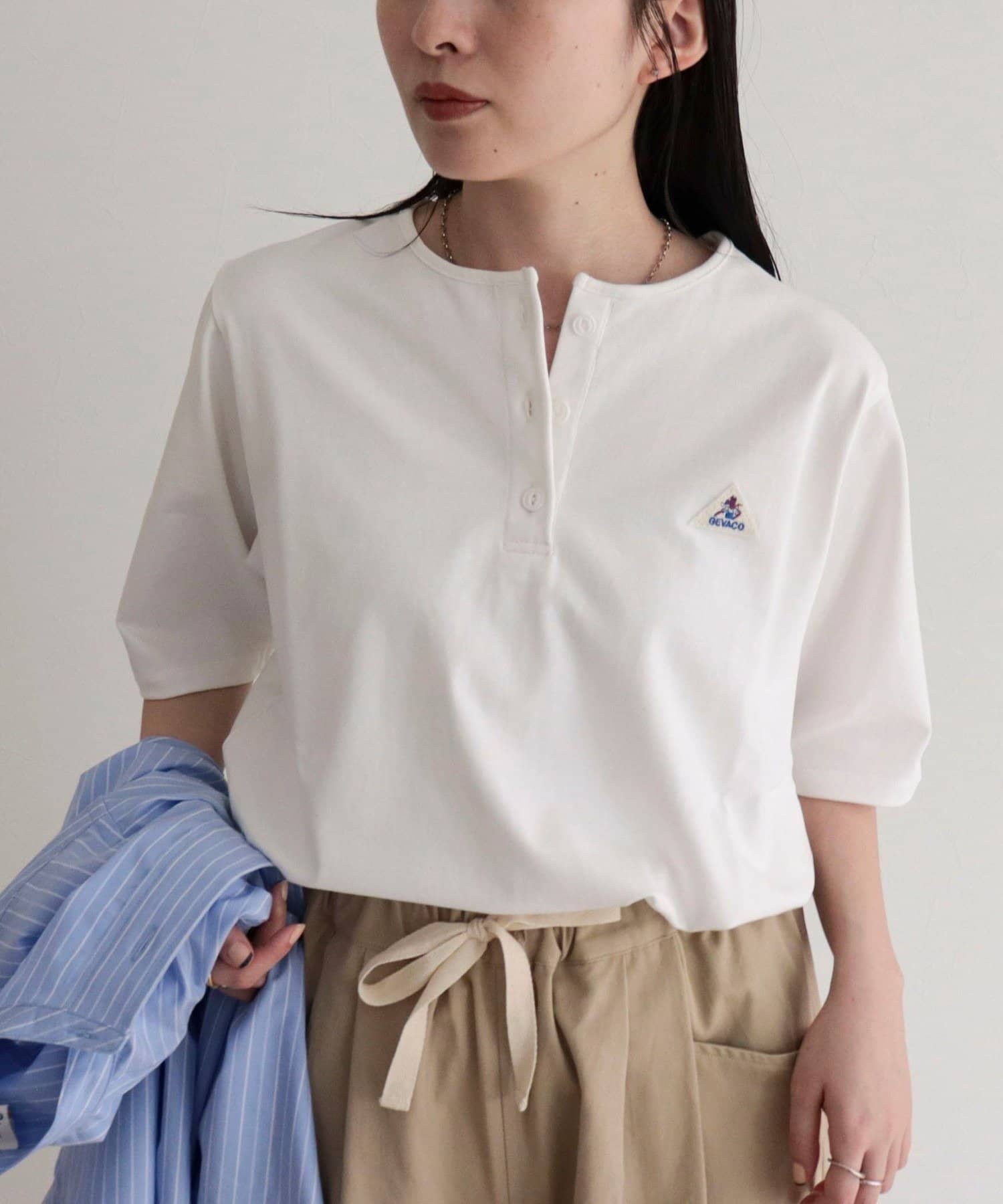 FREDY & GLOSTER(フレディ アンド グロスター) 【GEVACO/ゲバコ】別注レディースヘンリーネックTシャツ