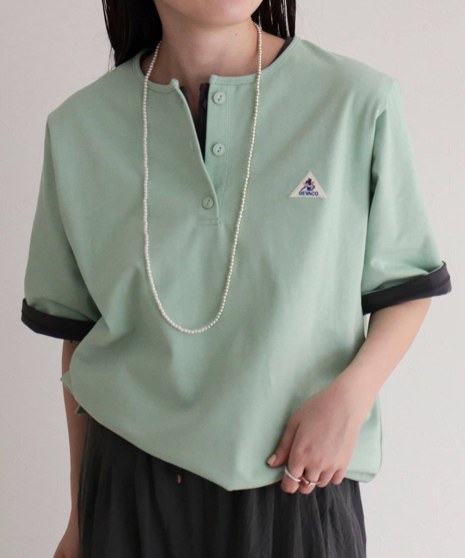 FREDY & GLOSTER(フレディ アンド グロスター) 【GEVACO/ゲバコ】別注レディースヘンリーネックTシャツ