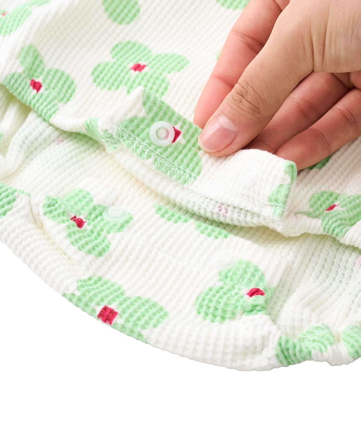 3COINS(スリーコインズ) ワッフルロンパース：70～80cm