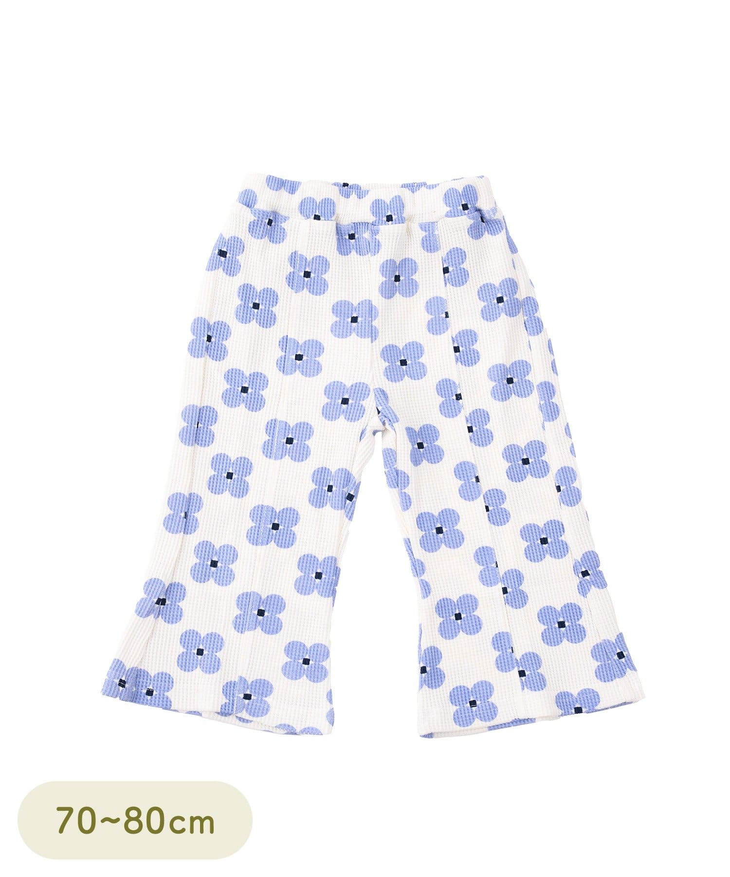 3COINS(スリーコインズ) ワッフルロングパンツ：70～80cm