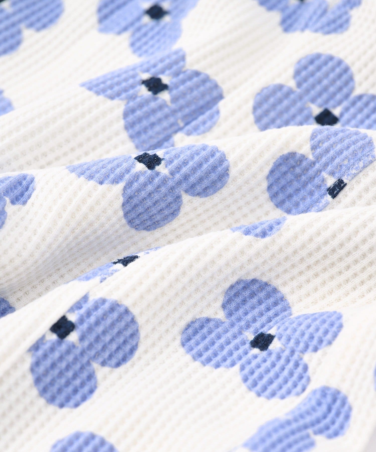 3COINS(スリーコインズ) ワッフルロングパンツ：80～90cm