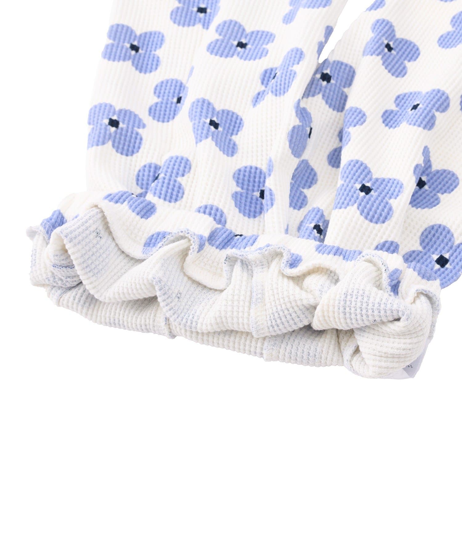 3COINS(スリーコインズ) ワッフルロングパンツ：80～90cm