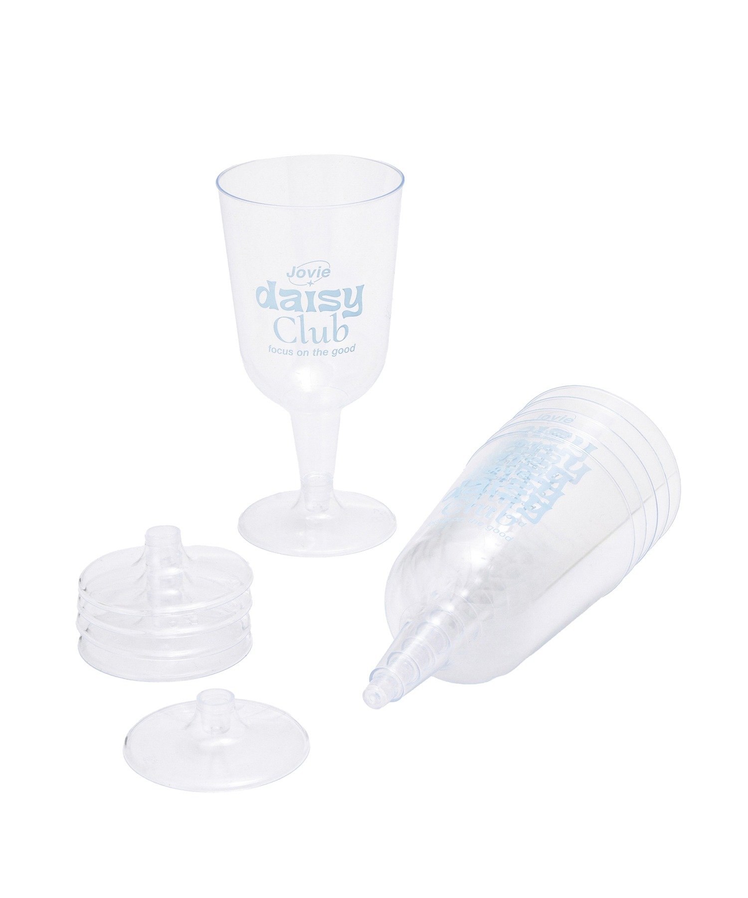 3COINS(スリーコインズ) 脚付きプラコップ6個セット