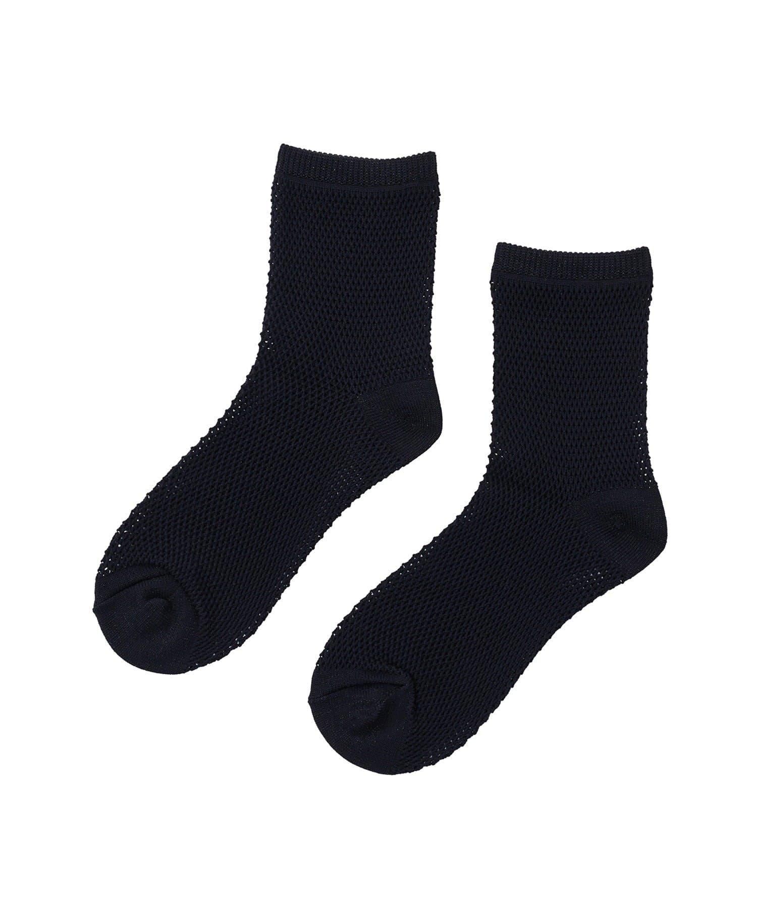 3COINS(スリーコインズ) 抗菌防臭加工ラメメッシュソックス