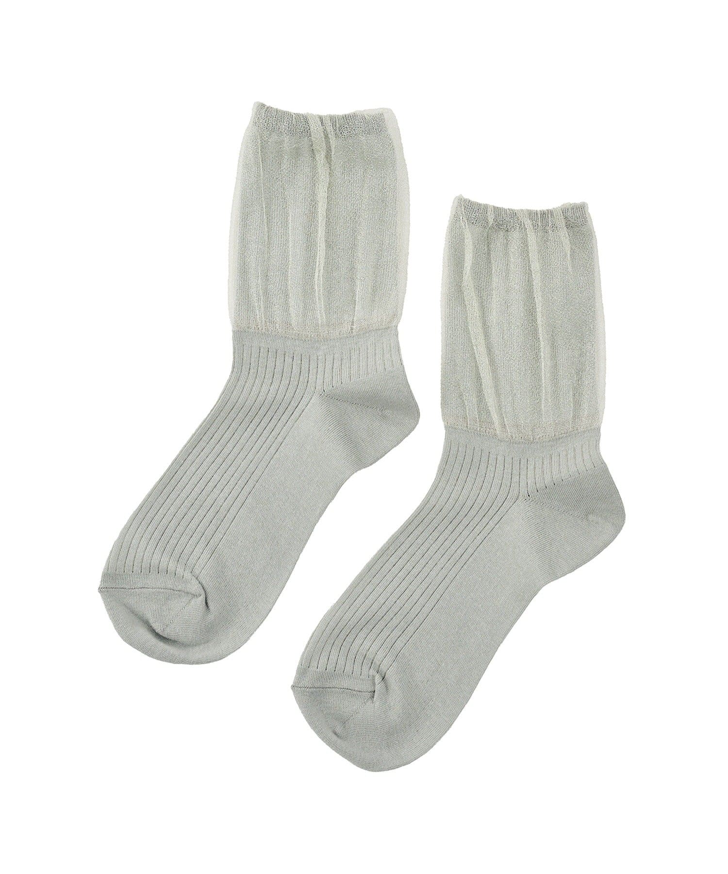 3COINS(スリーコインズ) チュールレイヤードソックス