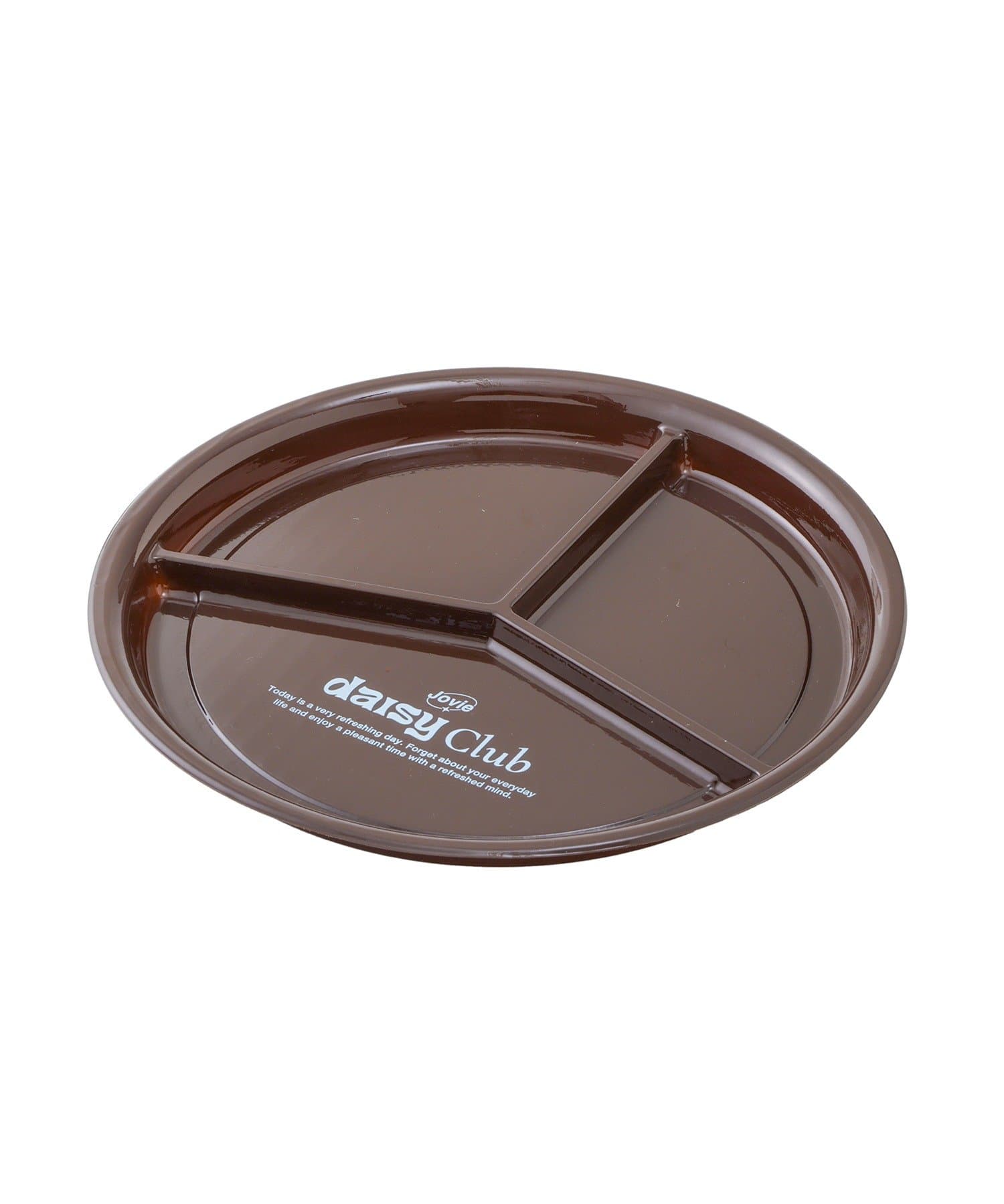 3COINS(スリーコインズ) 仕切り付きラウンドプレート4枚セット：26.2cm