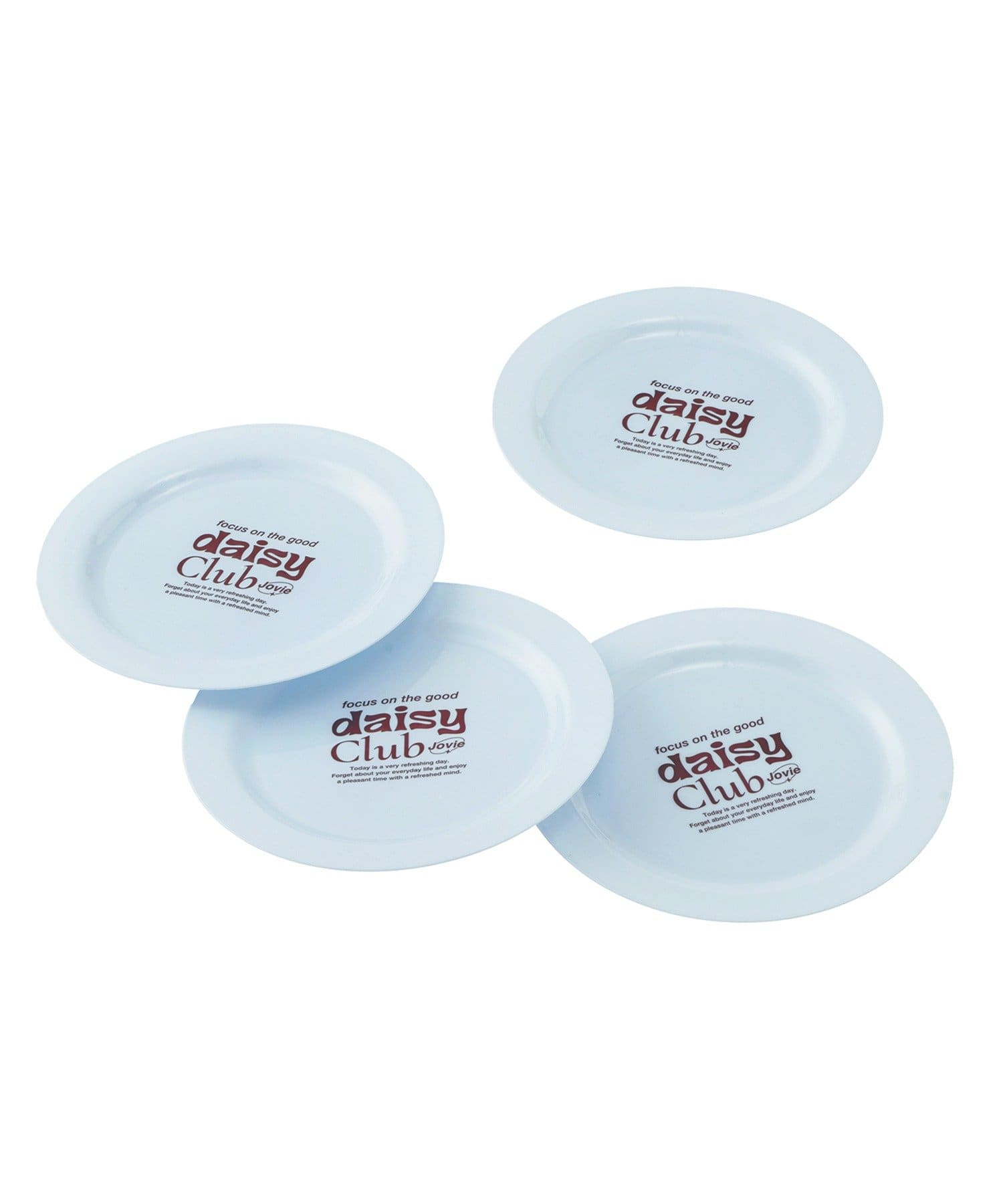 3COINS(スリーコインズ) ラウンドプレート4枚セット：19cm