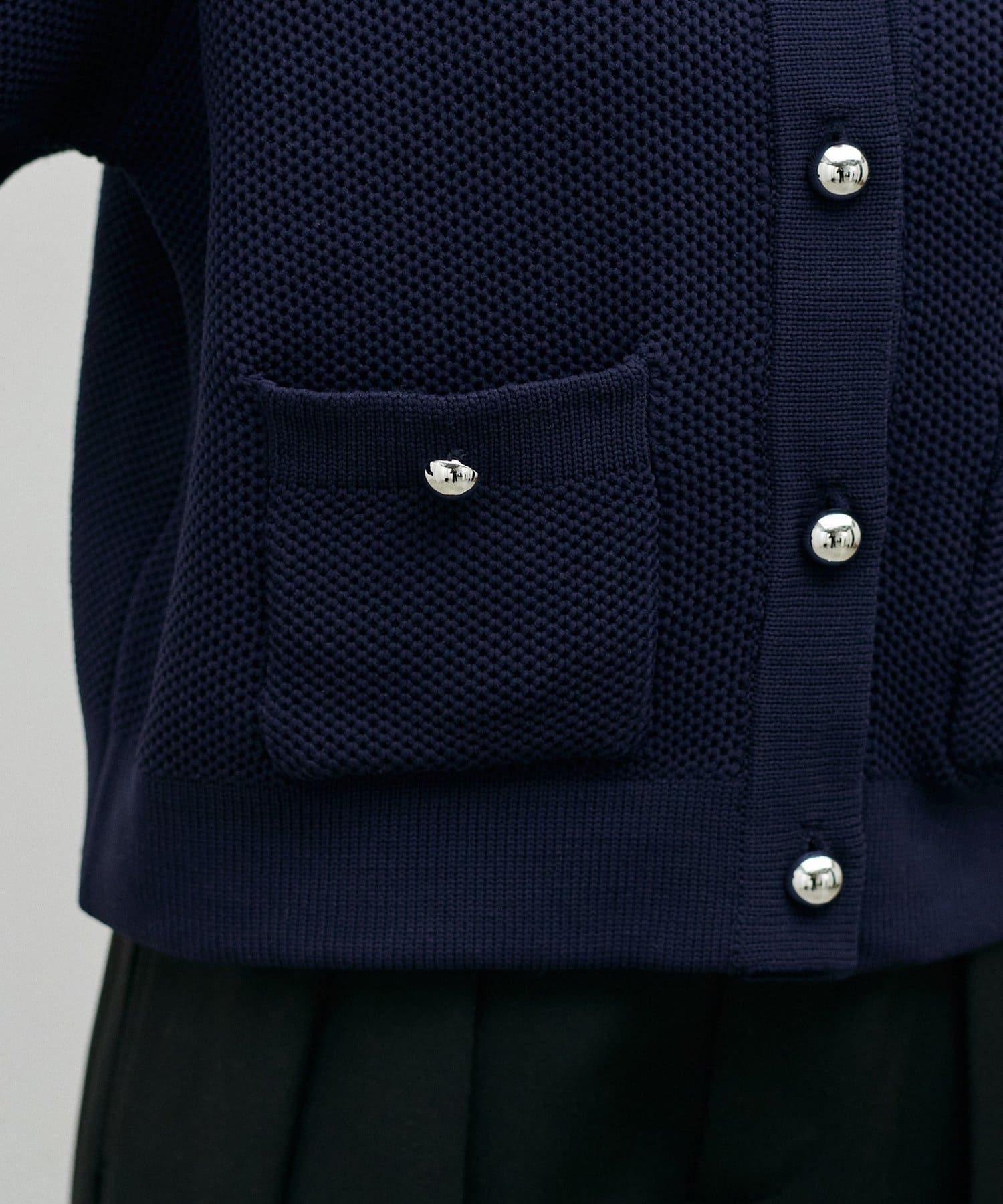 NICE CLAUP / OLIVE des OLIVE OUTLET(ナイスクラップ  / オリーブ デ オリーブ アウトレット) 【LARUTA】軽やかなハニカム編みニットカーディガン